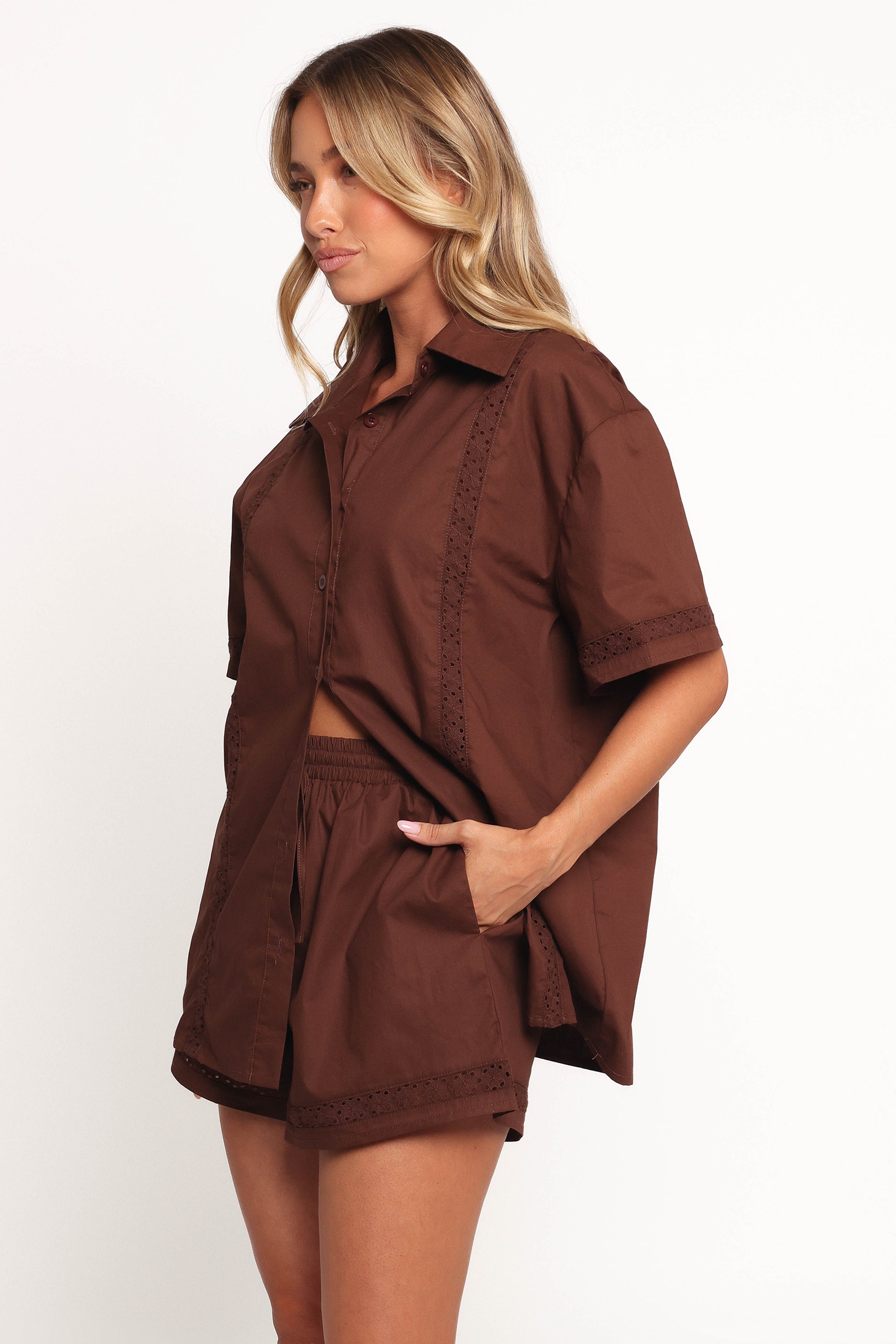 TOPS Austin Short Sleeve Shirt - Chocolate