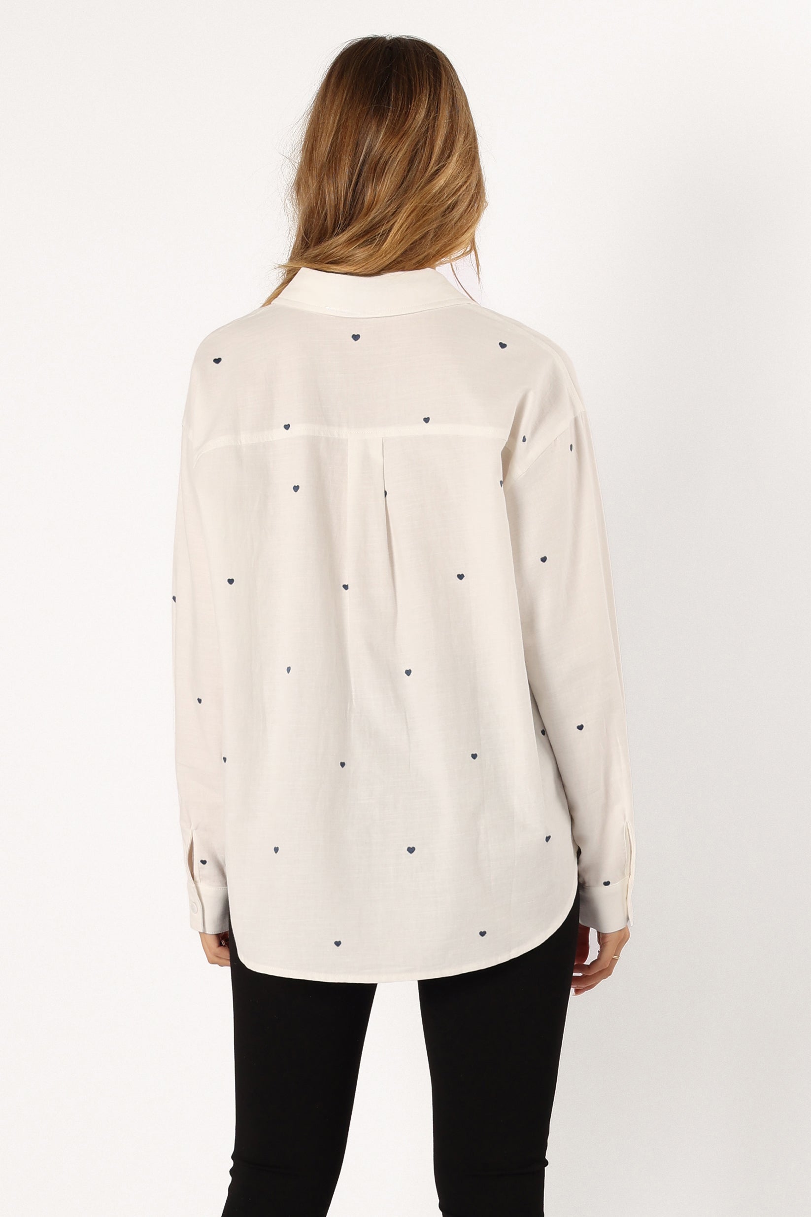 TOPS Avah Button Down Top - White