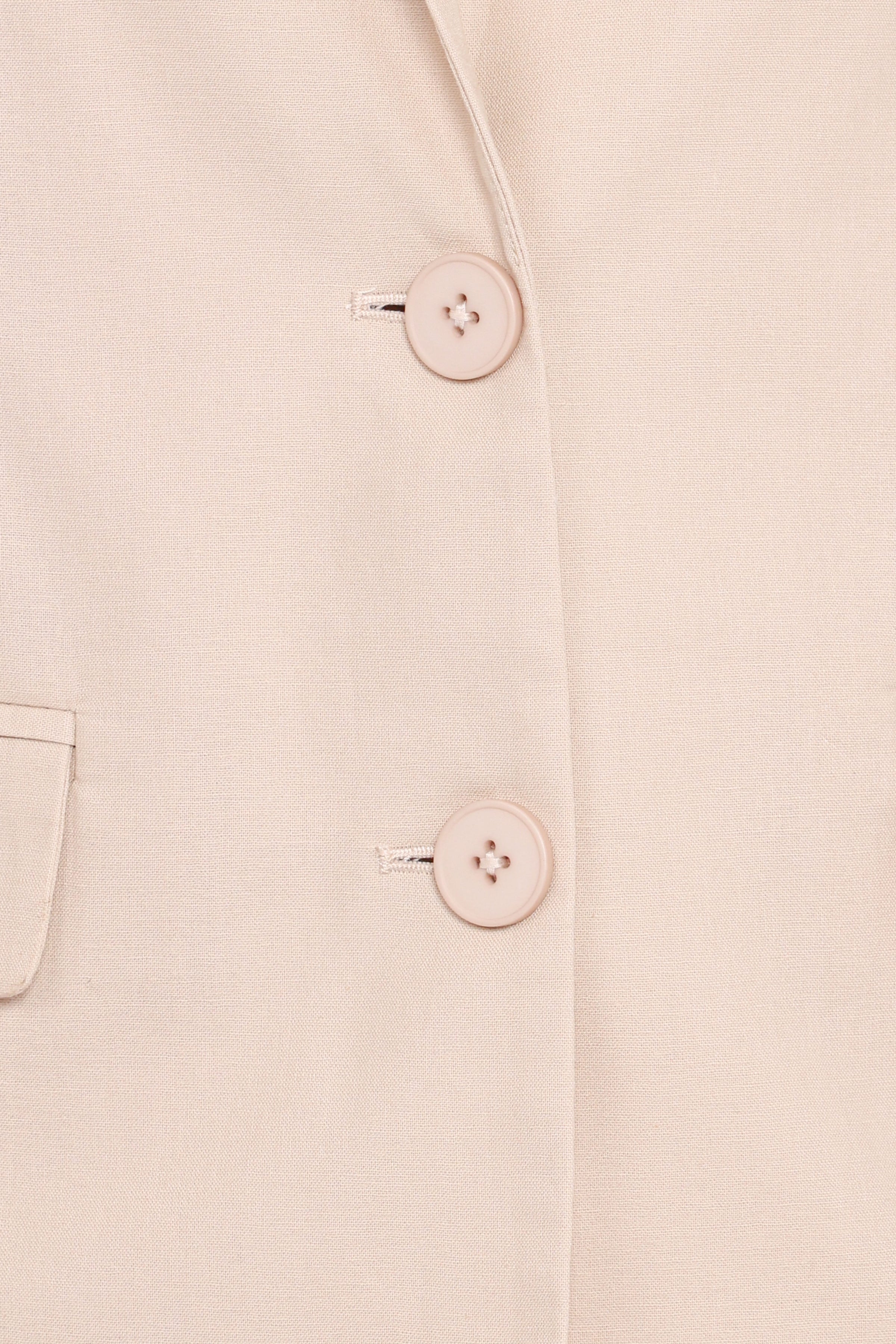 TOPS Brielle Short Sleeve Blazer Top - Beige