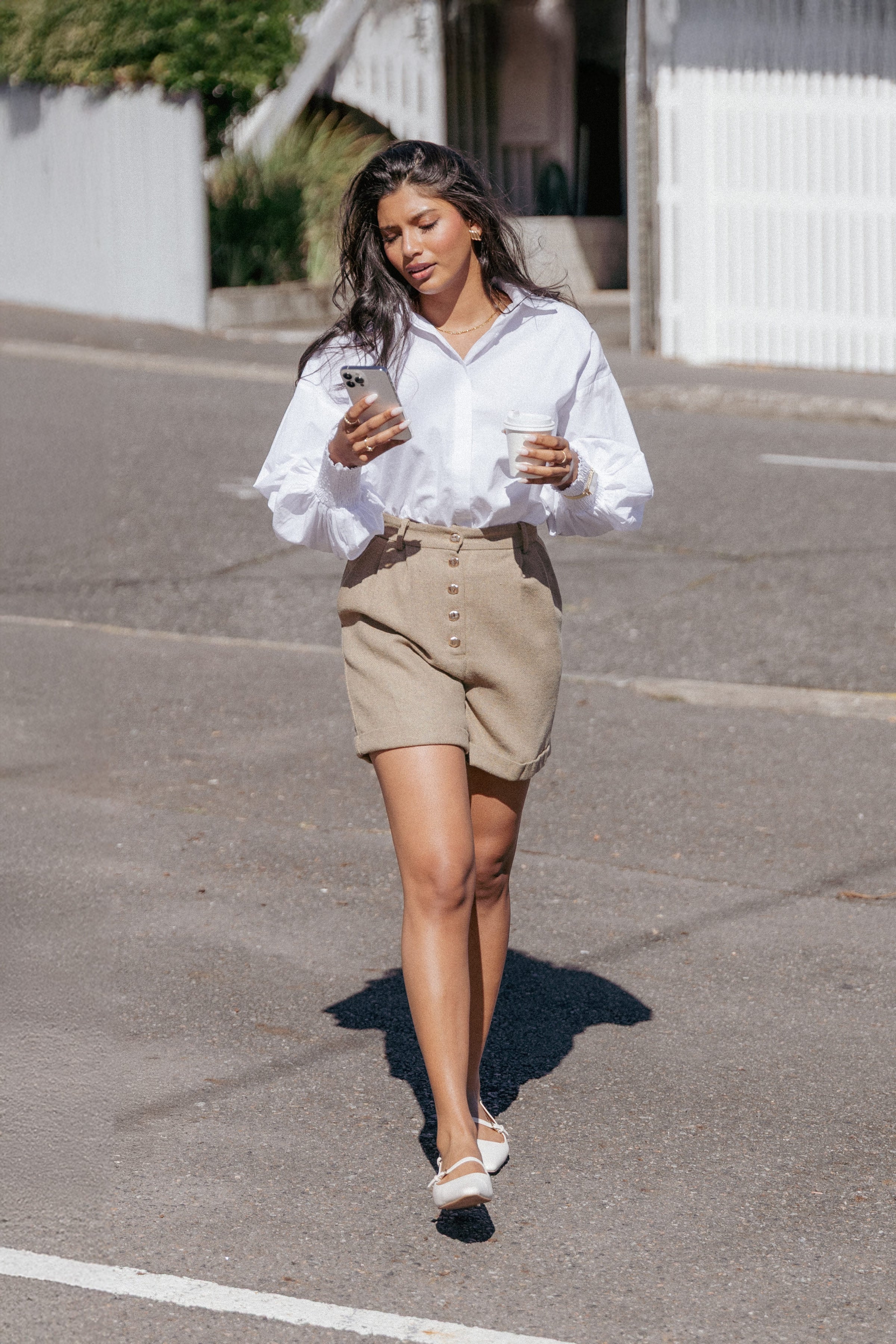 TOPS Briggs Long Sleeve Shirt - White