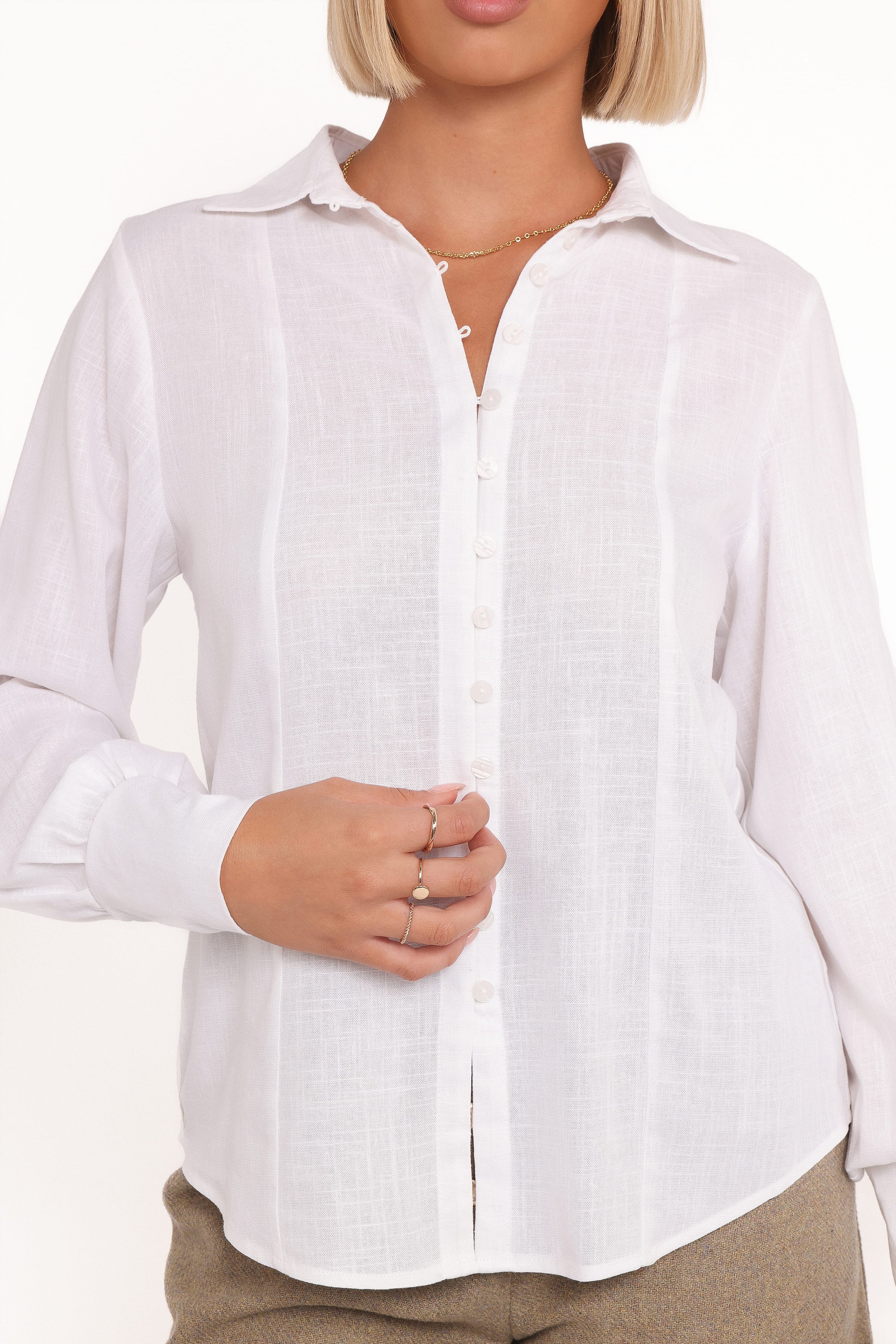 TOPS Briggs Long Sleeve Shirt - White