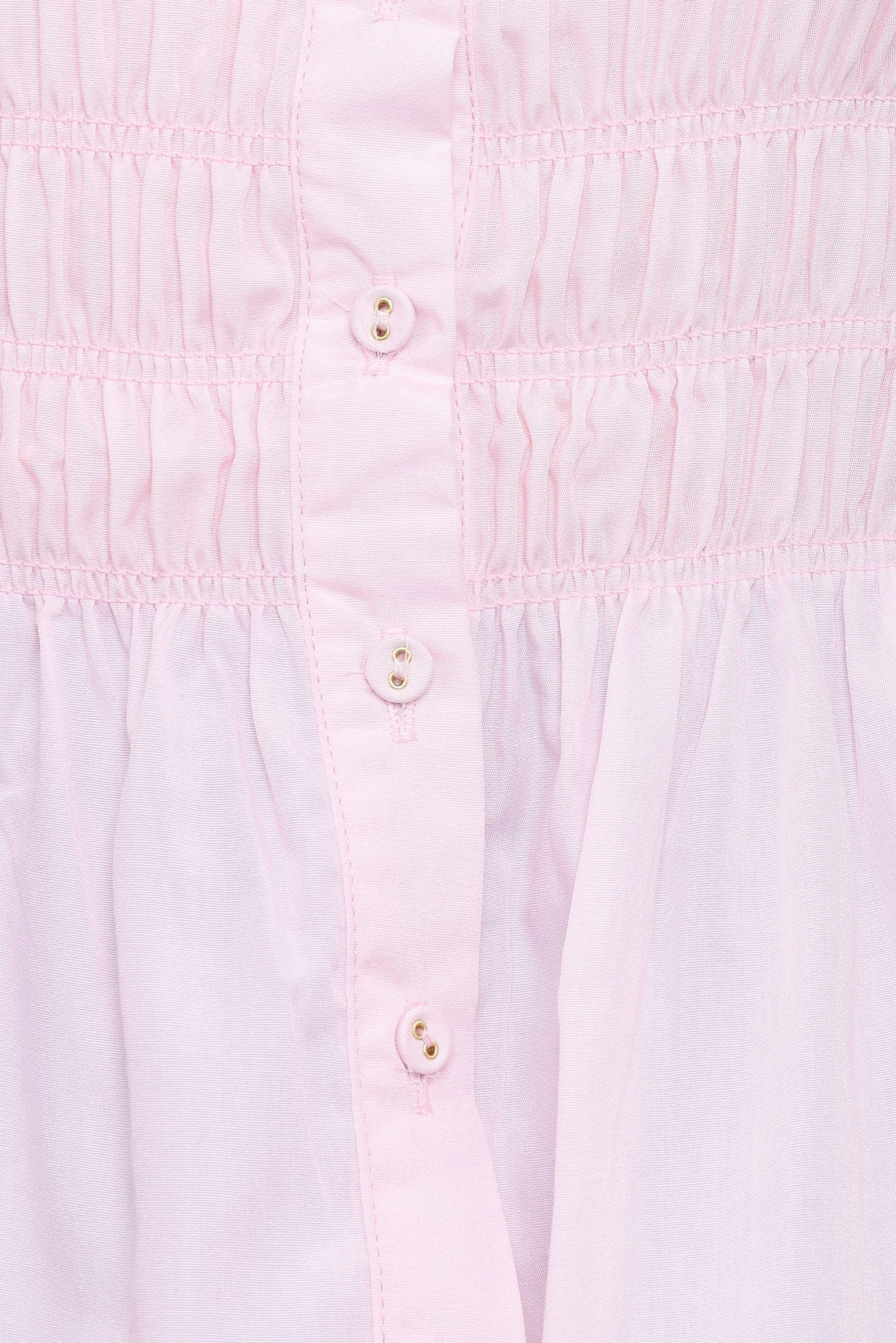 TOPS Cameron Shirred Shirt - Pale Pink