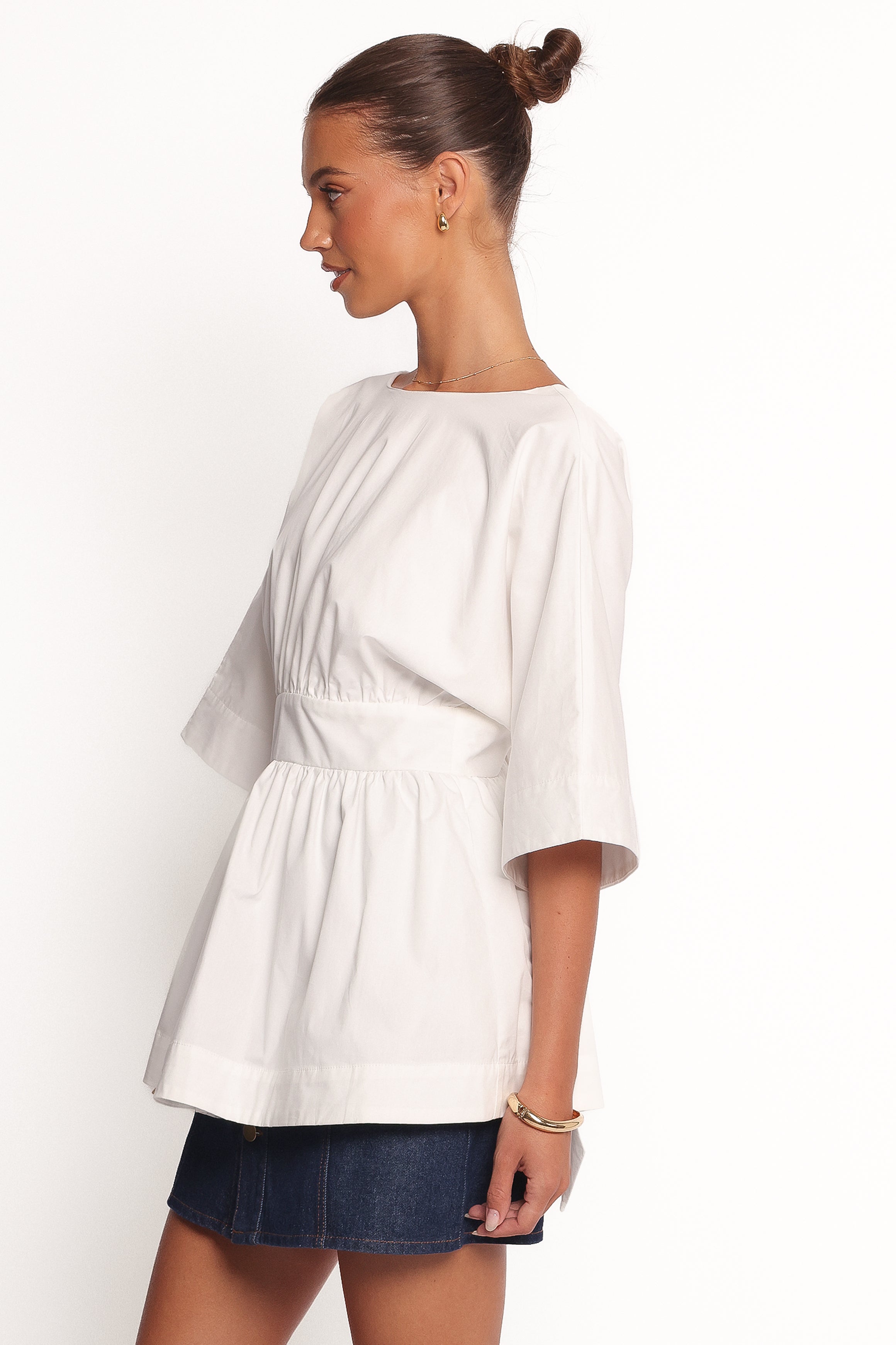 TOPS Camila Open Back Top - White