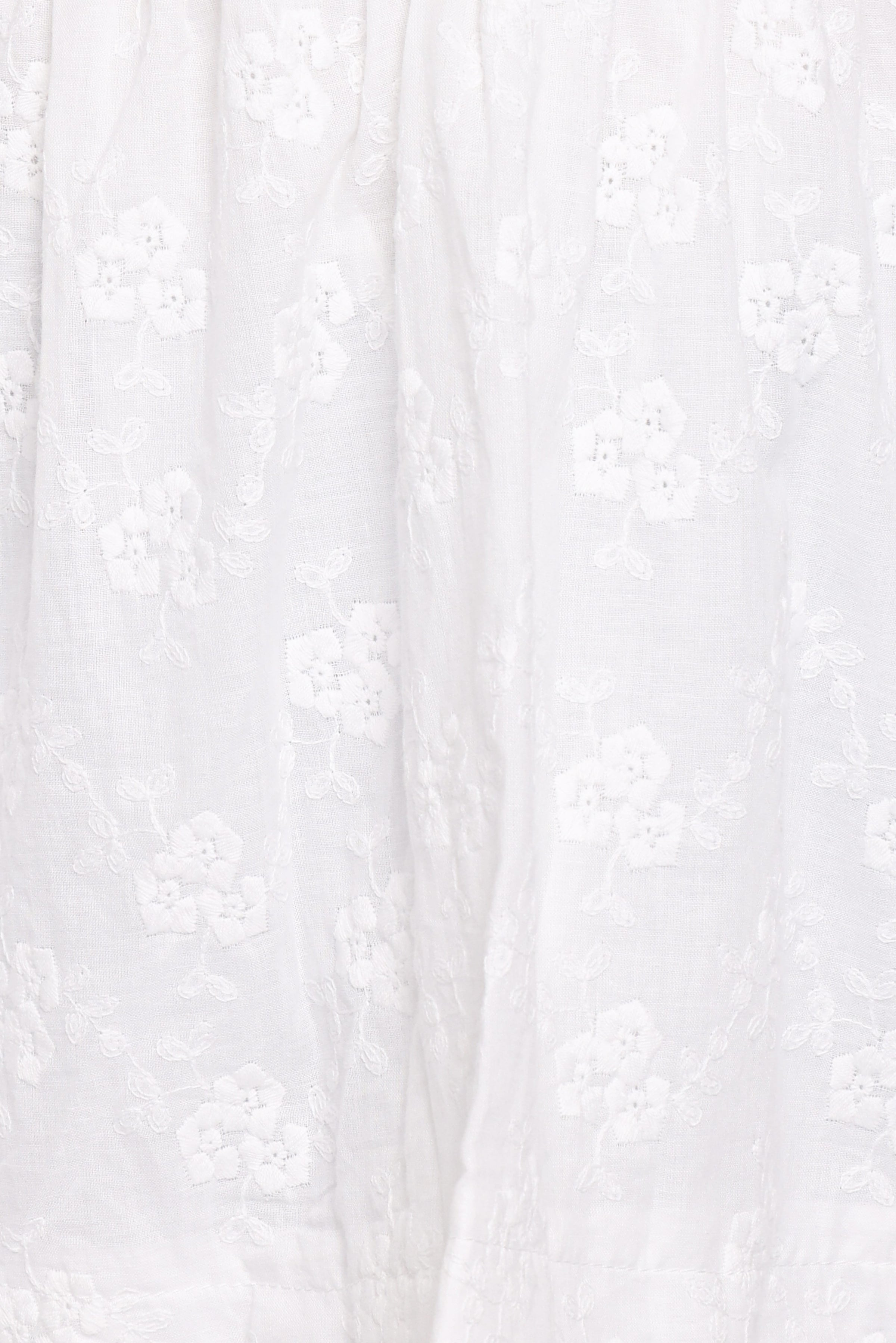 TOPS Camila Open Back Top - White Embroidery