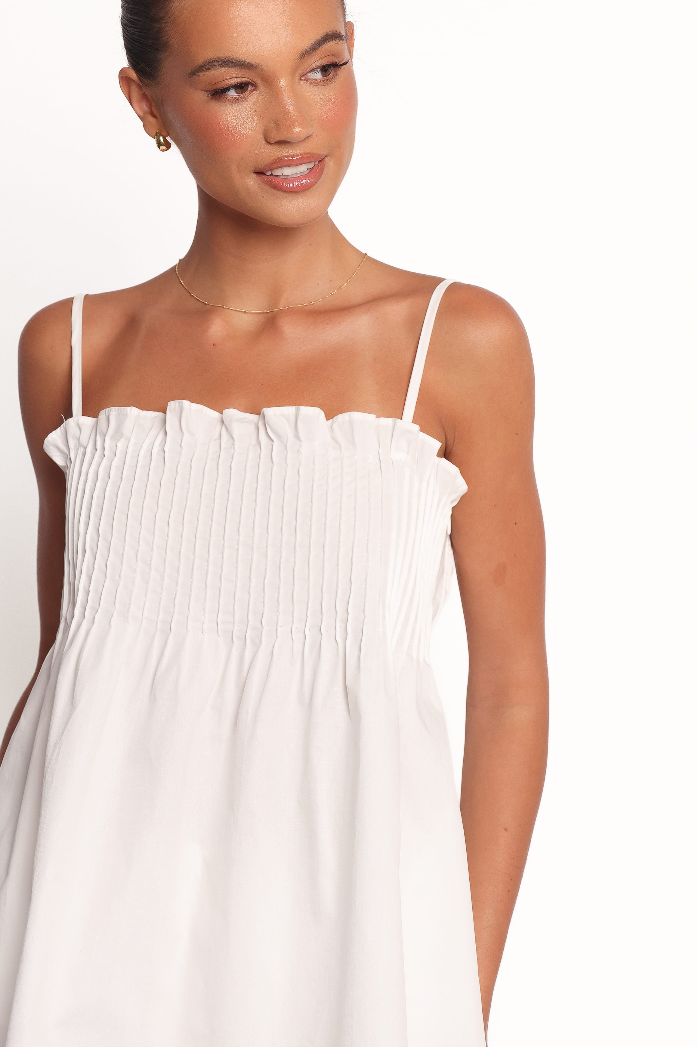 TOPS Carson Pleated Top - White