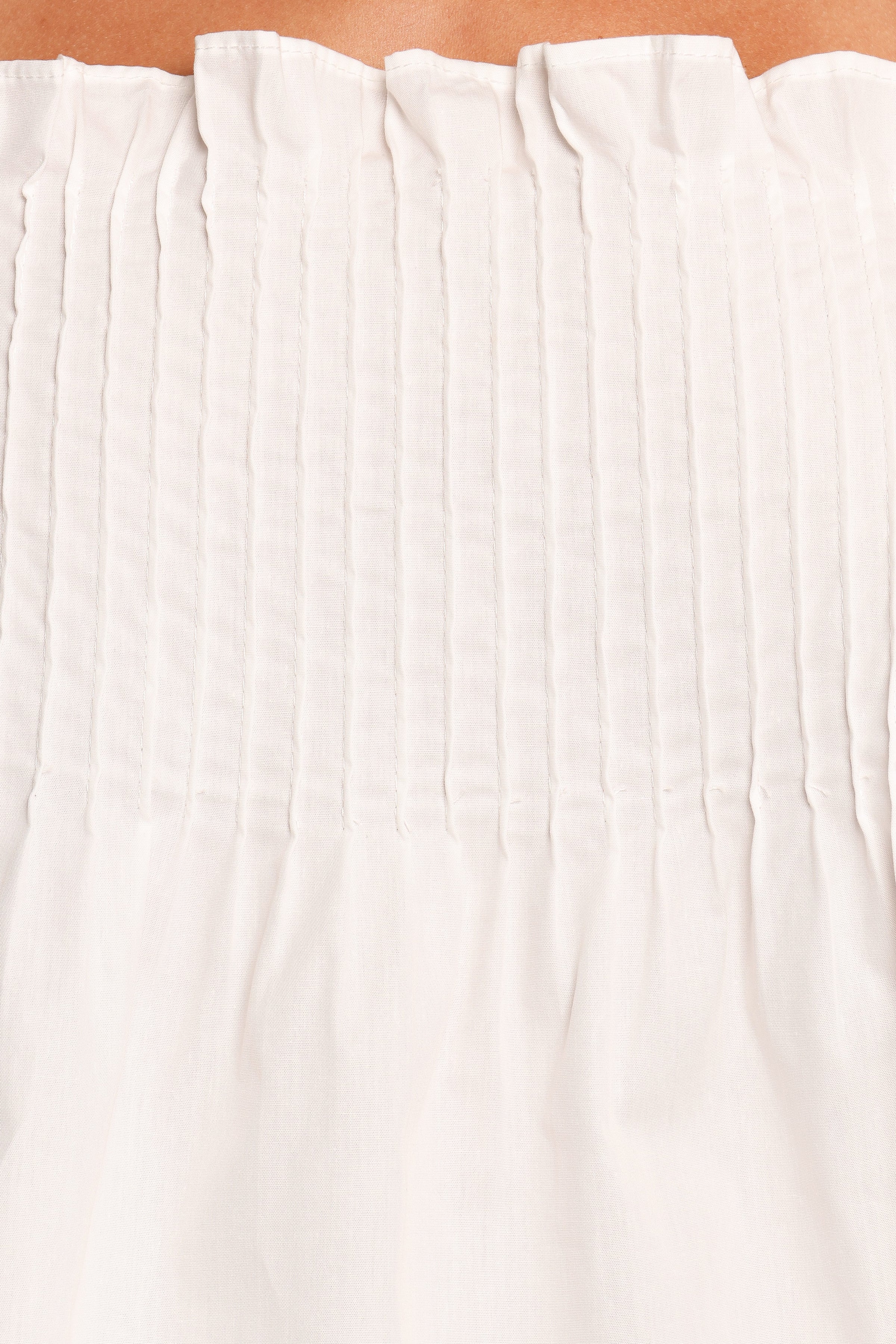 TOPS Carson Pleated Top - White