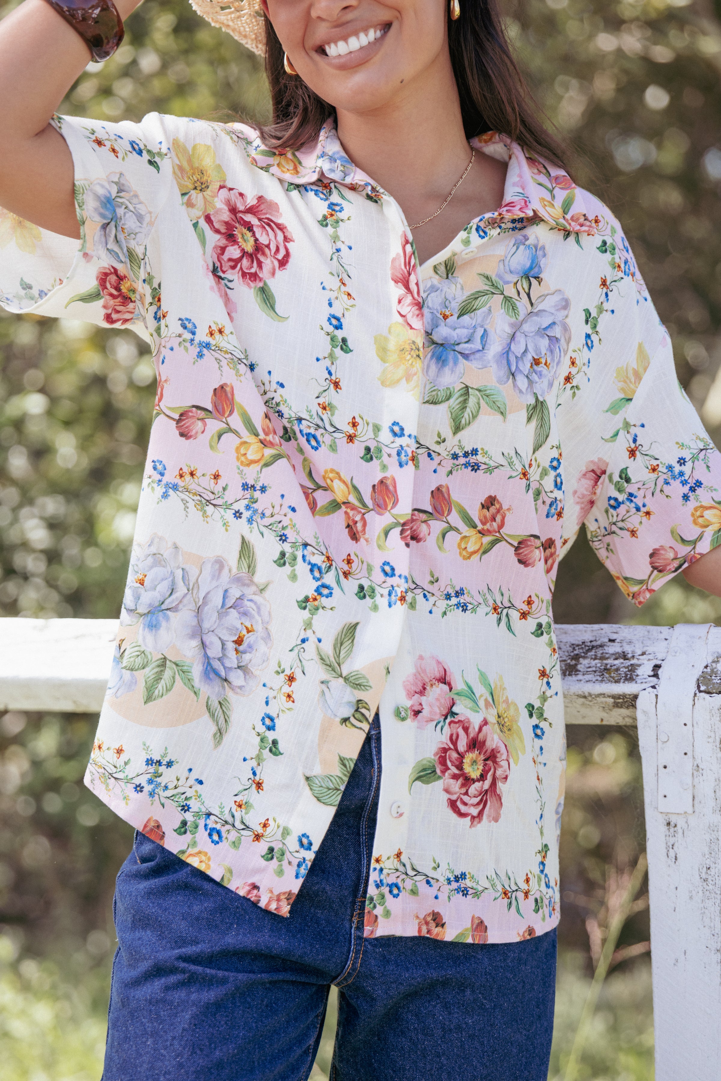 TOPS Cascais Shirt - Rose Tile