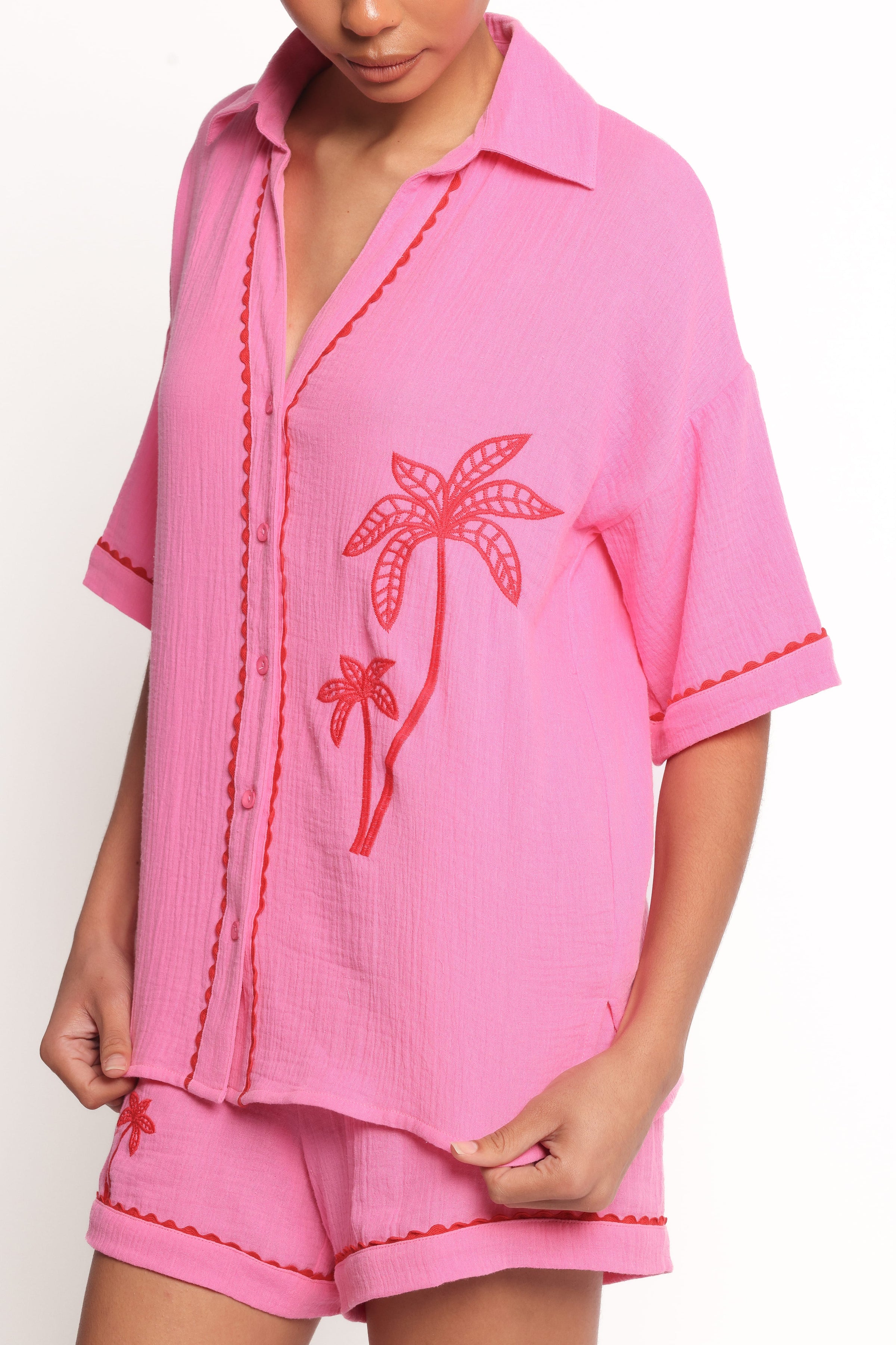 TOPS Catalina Short Sleeve Shirt - Pink