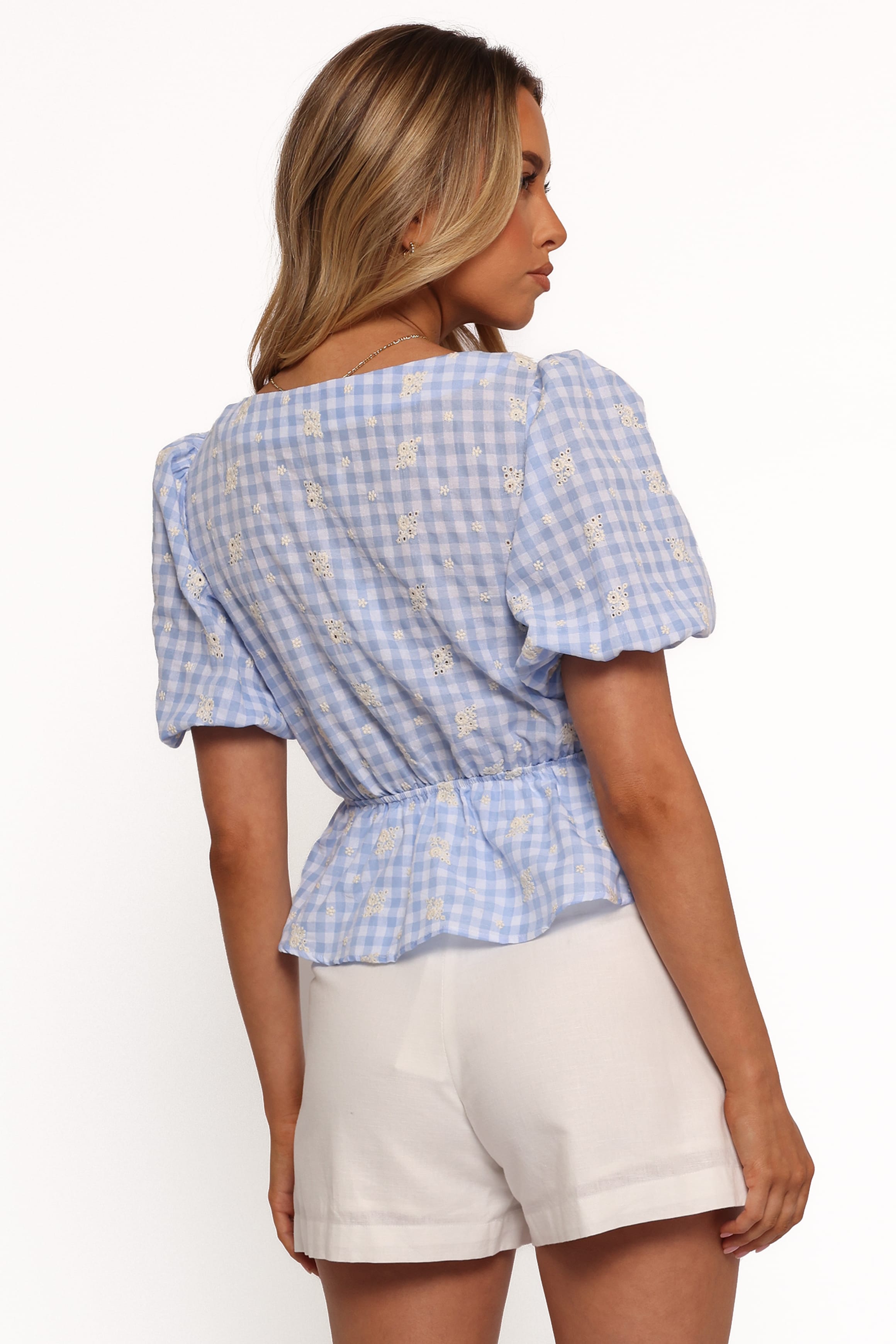 TOPS Cecelia Top - Blue Gingham