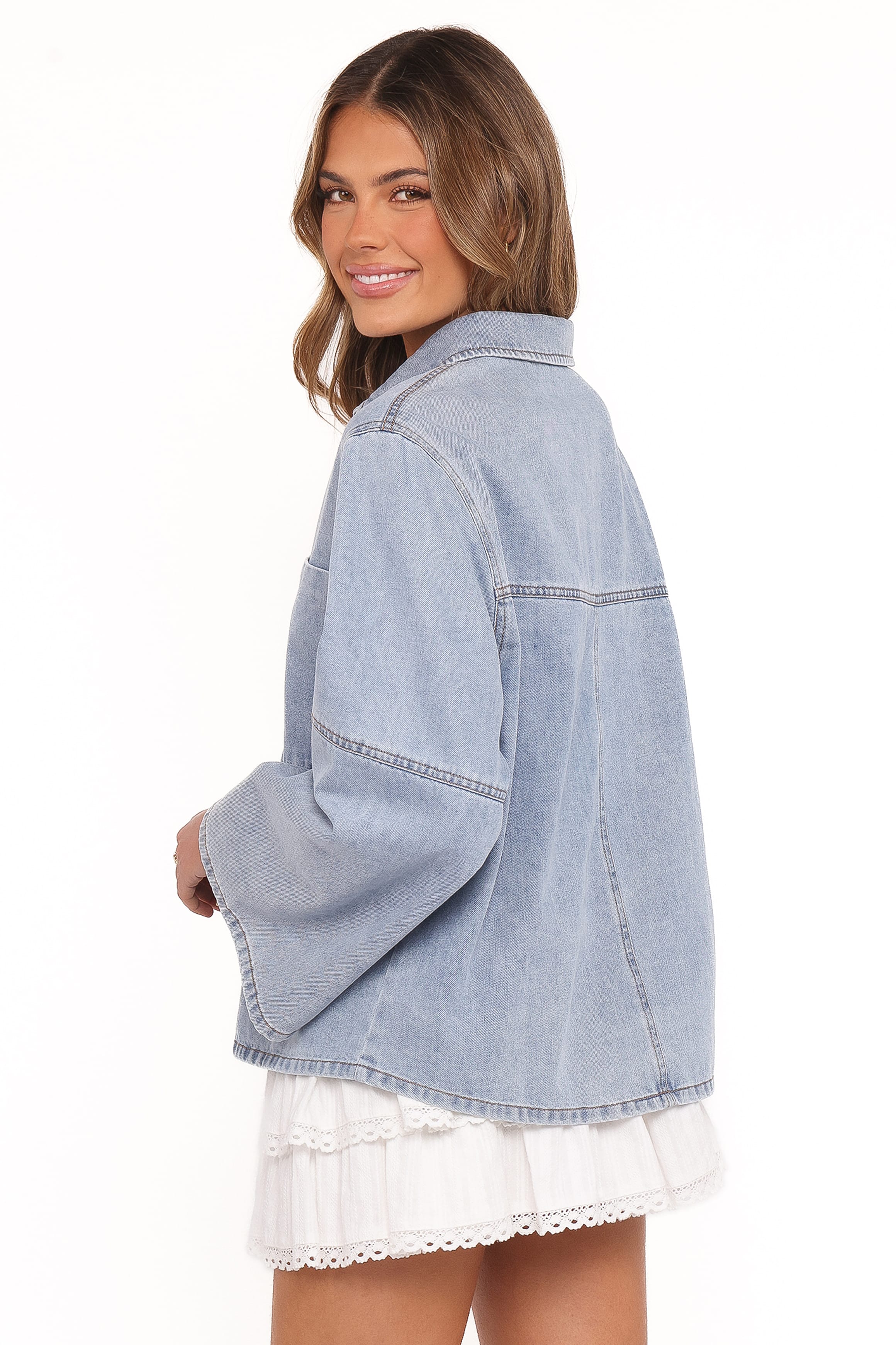 TOPS Celestia Denim Top - Light Wash