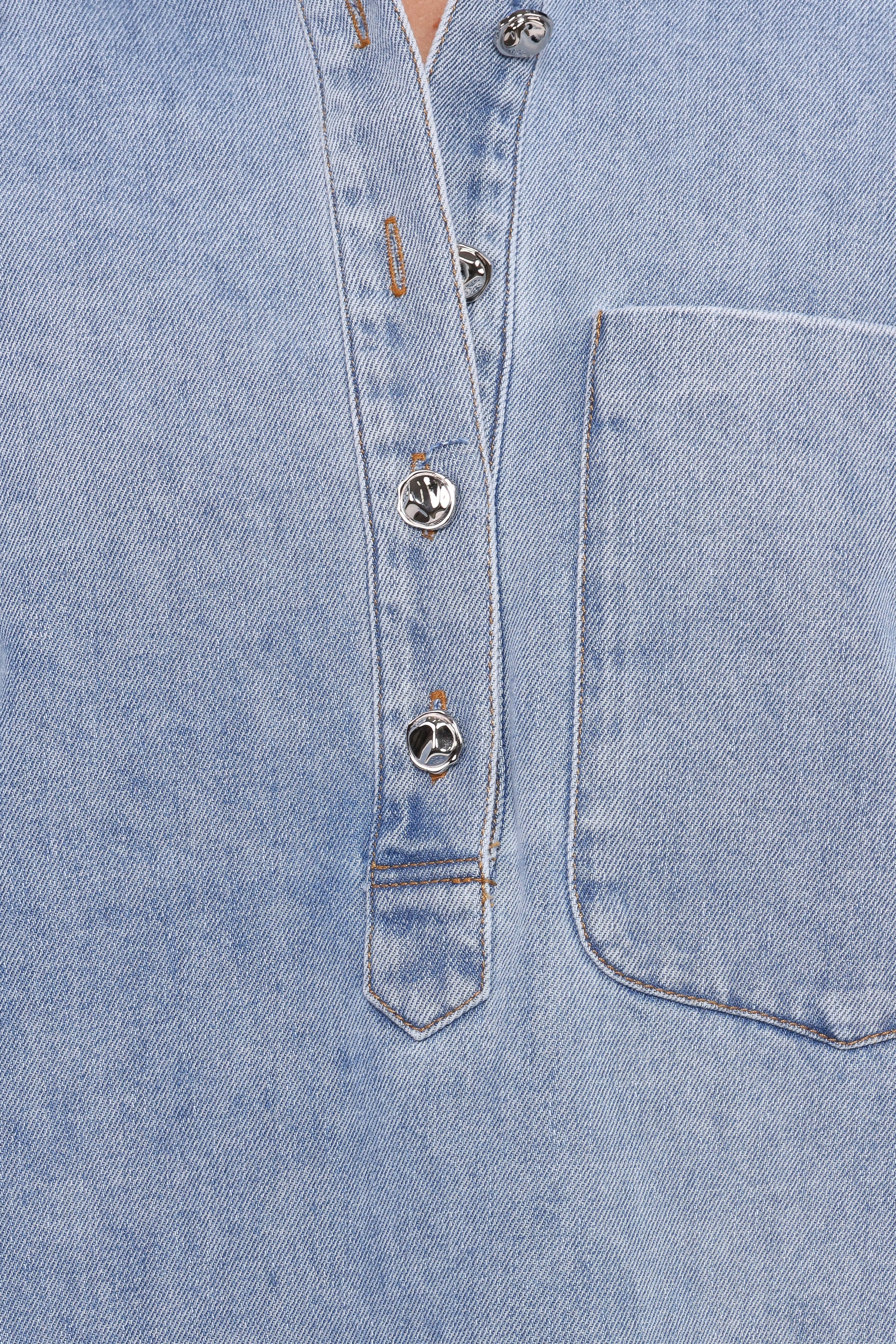 TOPS Celestia Denim Top - Light Wash
