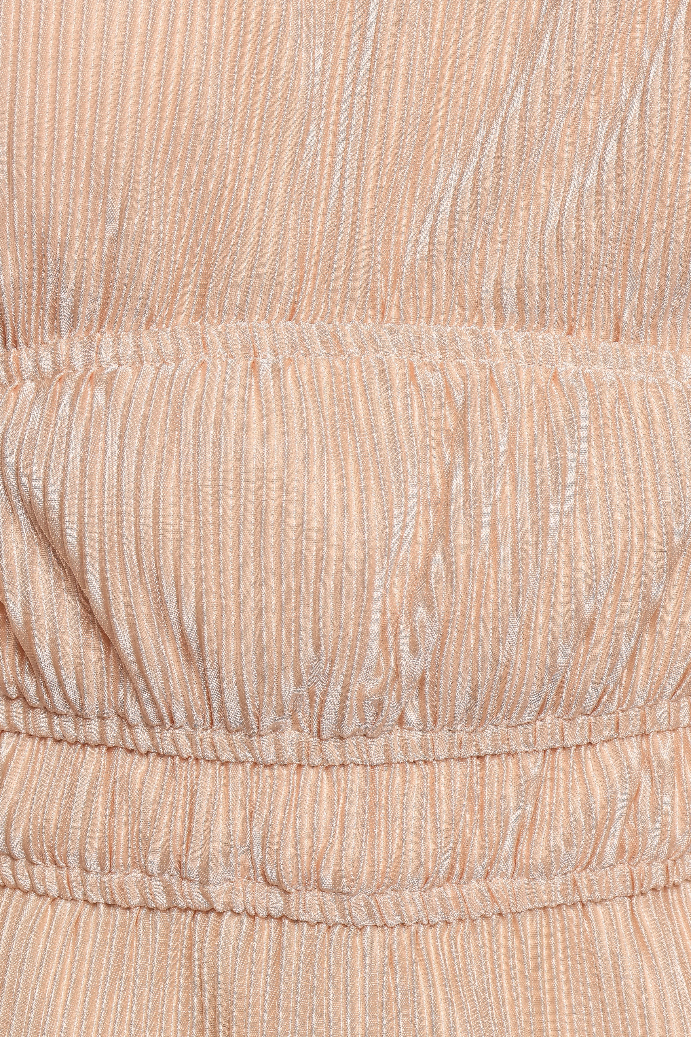 TOPS Ceppia Plisse Top - Light Peach