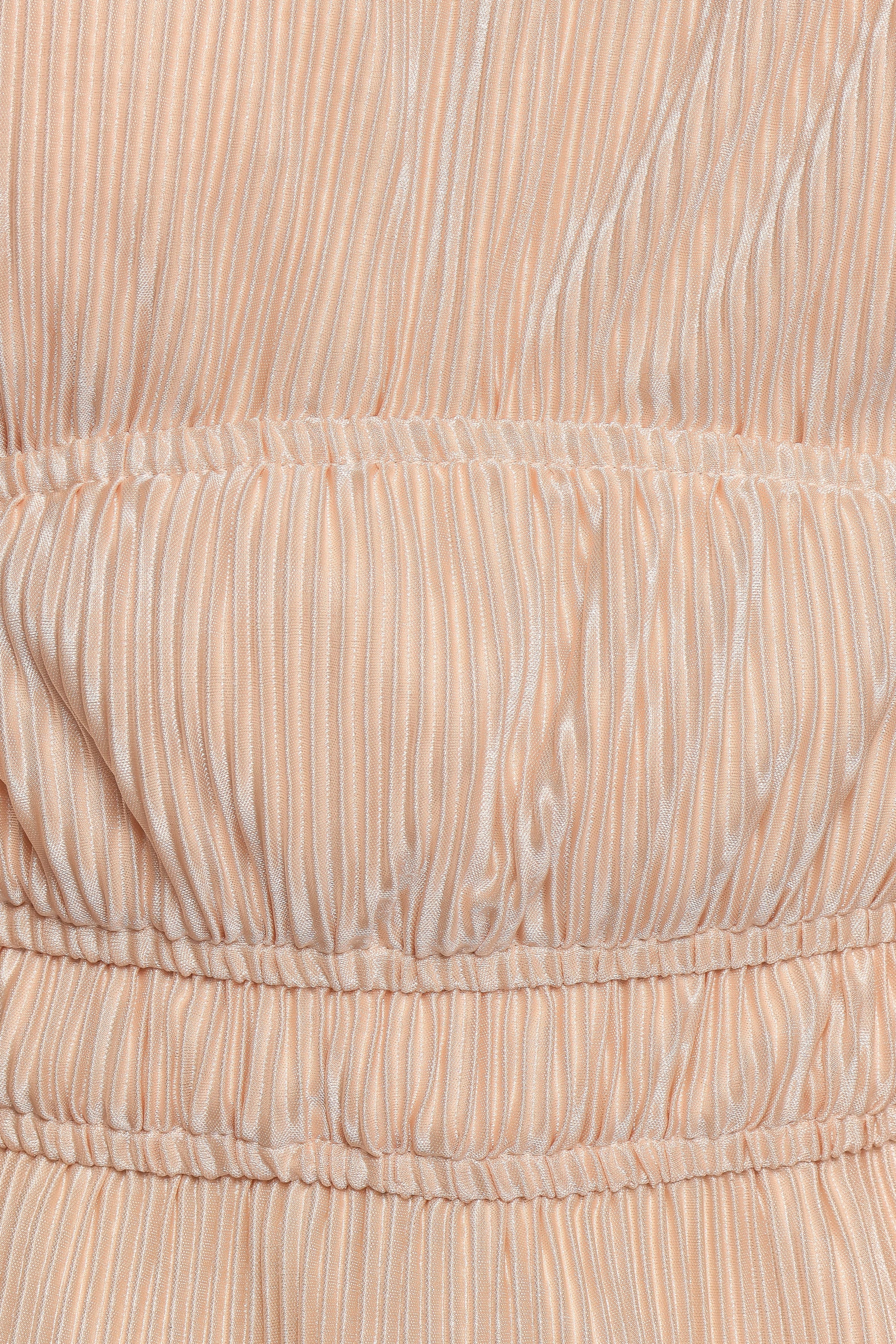 TOPS Ceppia Plisse Top - Light Peach