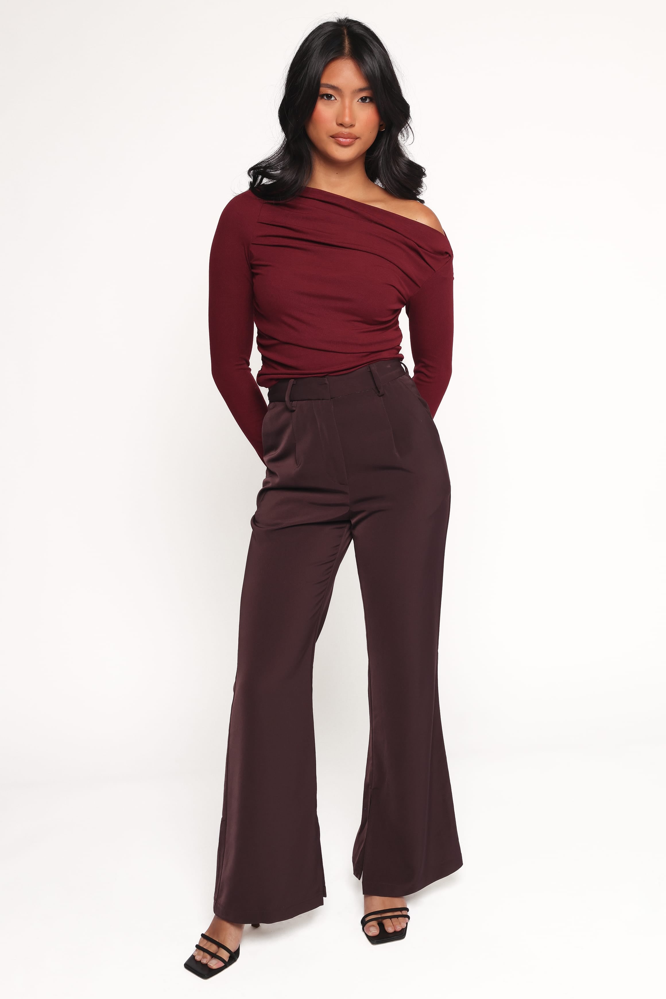 TOPS Cer Knit Top - Cherry Chocolate