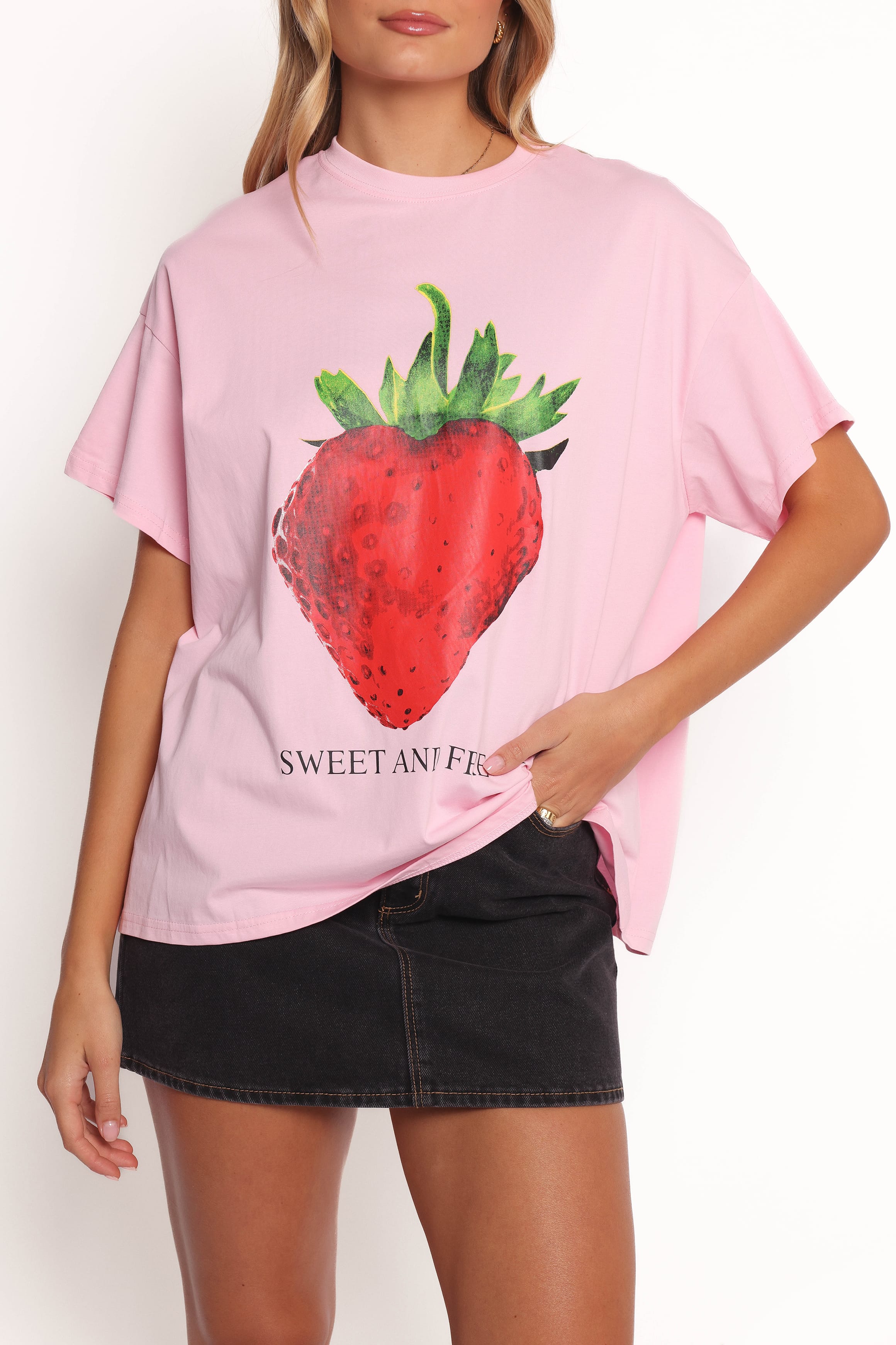 TOPS Cerise Tee - Strawberry