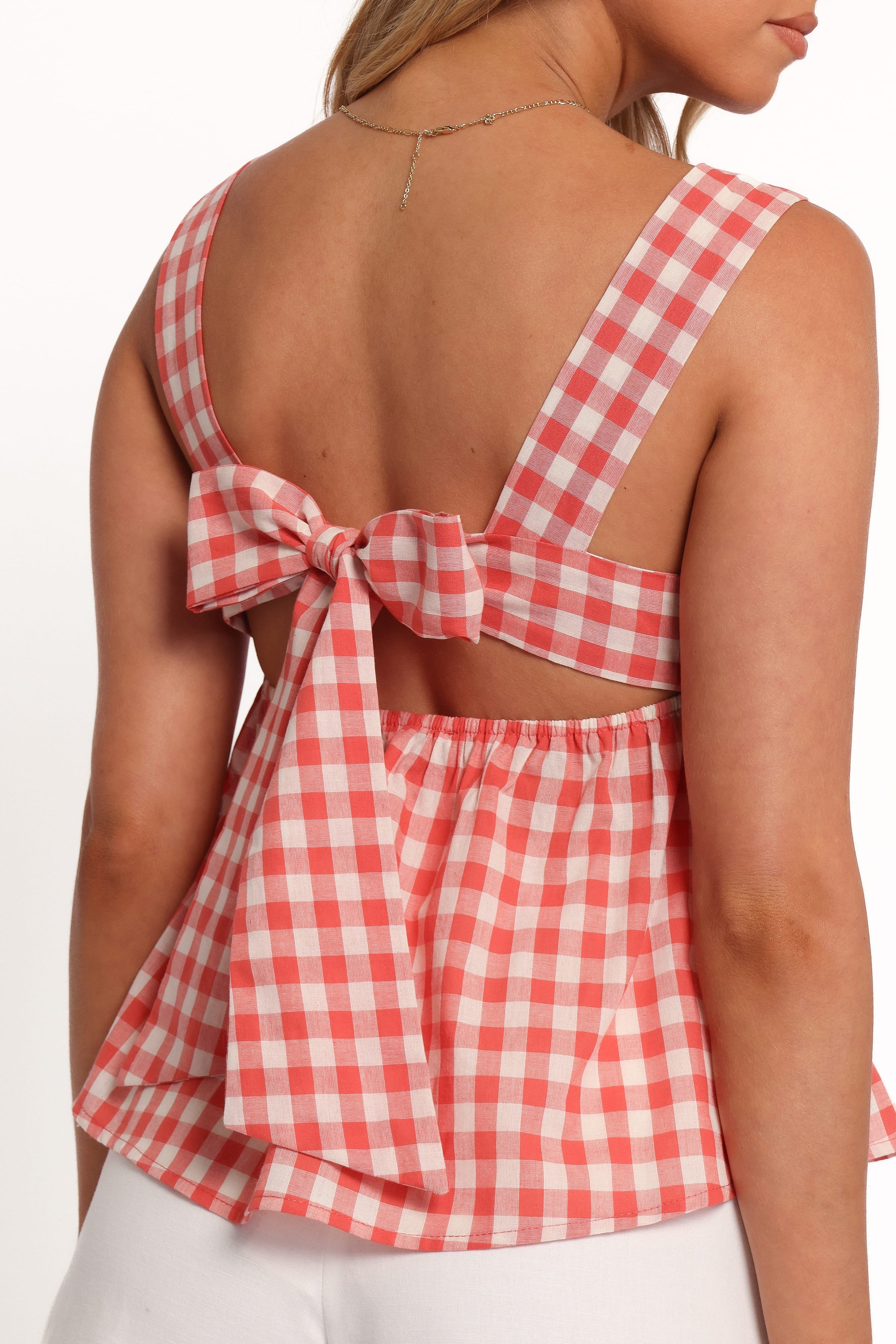 TOPS Chatham Top - Red Gingham