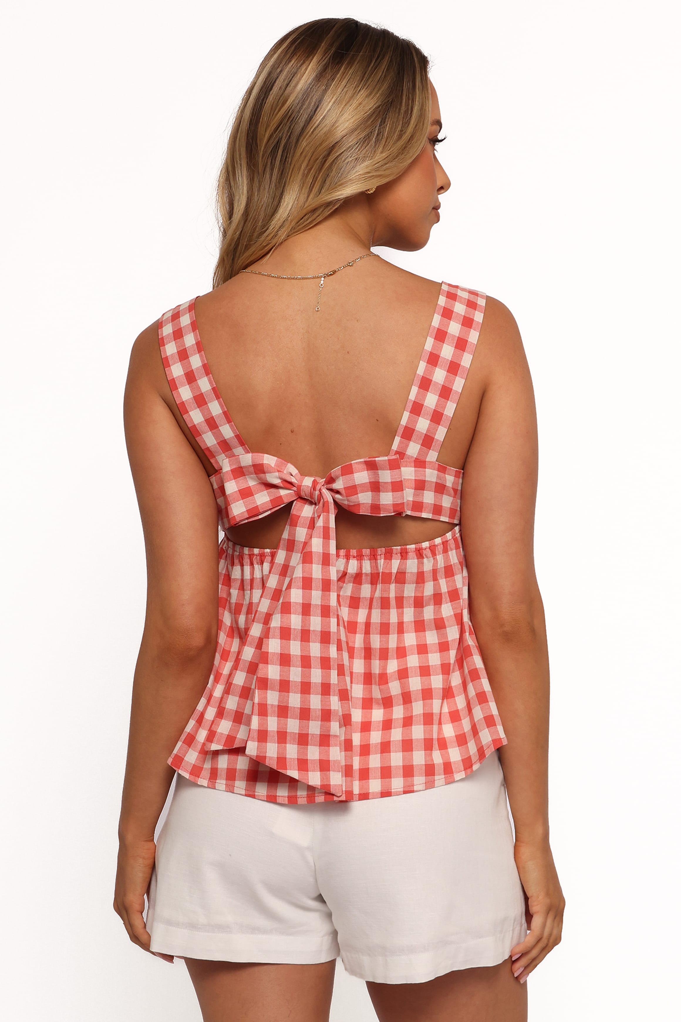 TOPS Chatham Top - Red Gingham