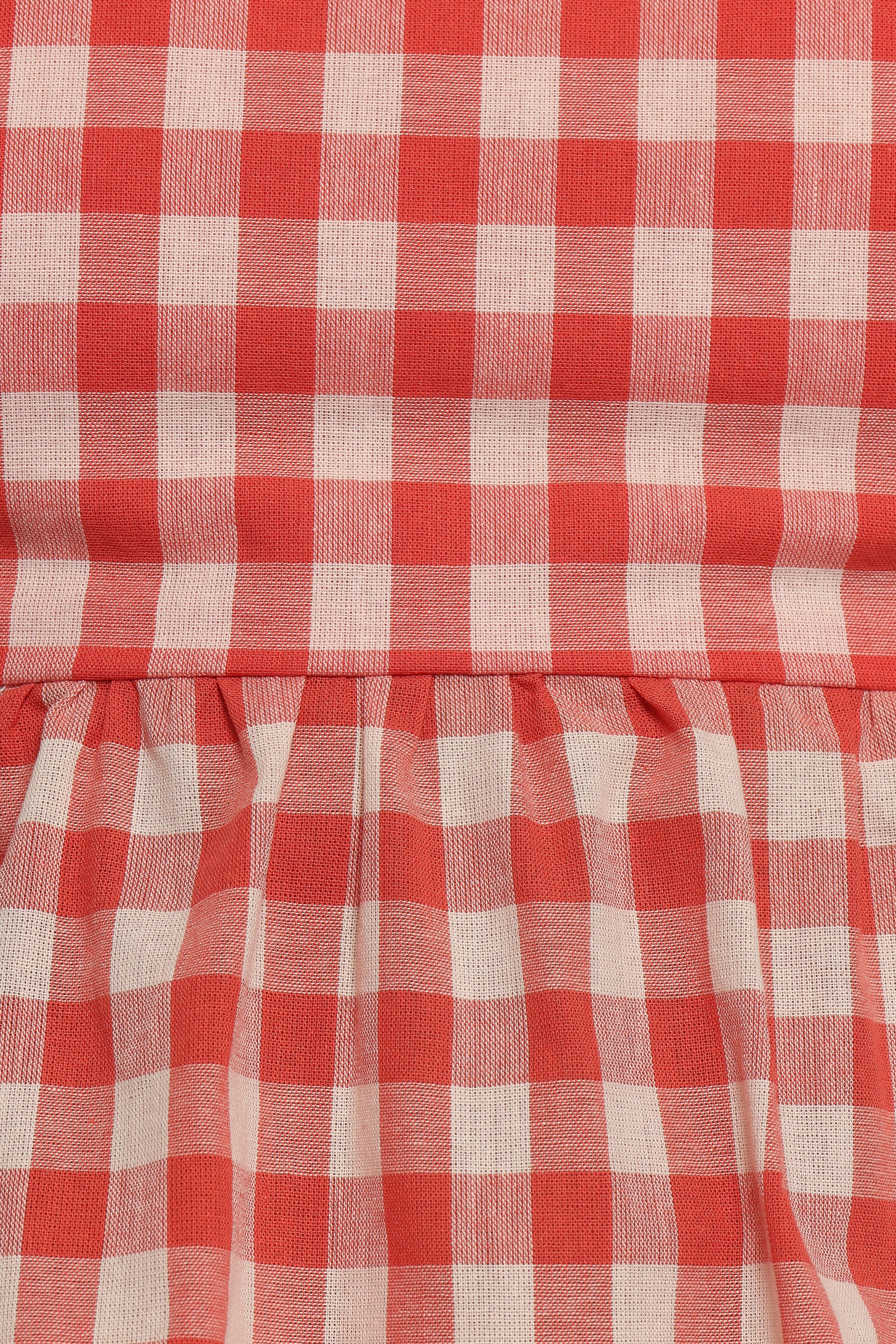 TOPS Chatham Top - Red Gingham