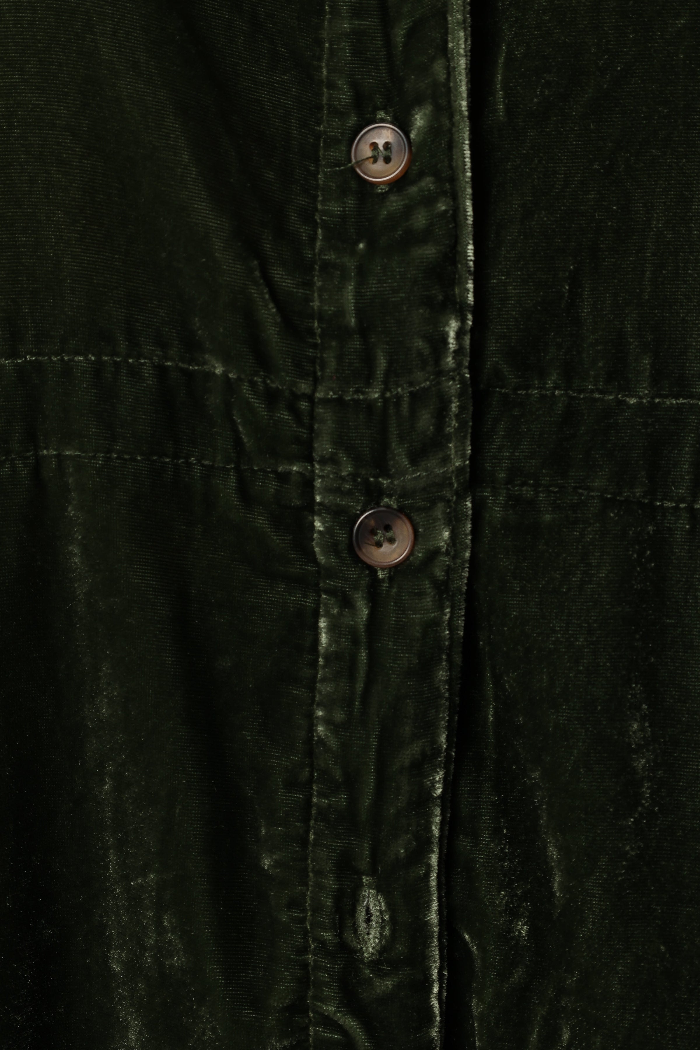 TOPS Chelsea Velvet Oversized Button Down Top - Olive