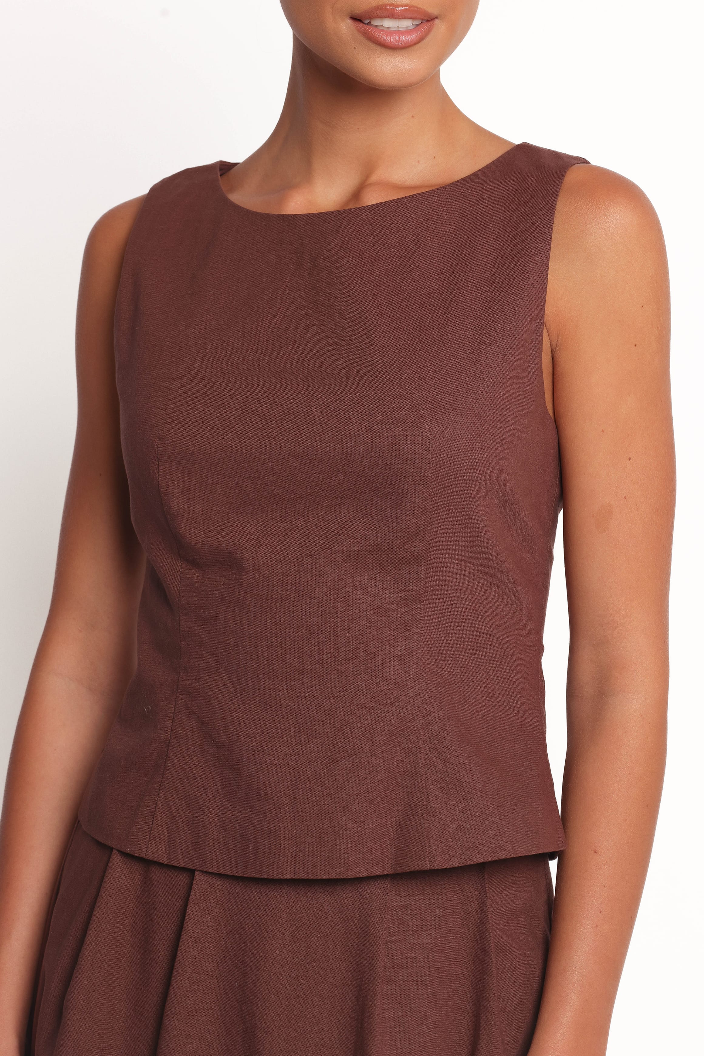 TOPS Chiaro Shell Top - Brown