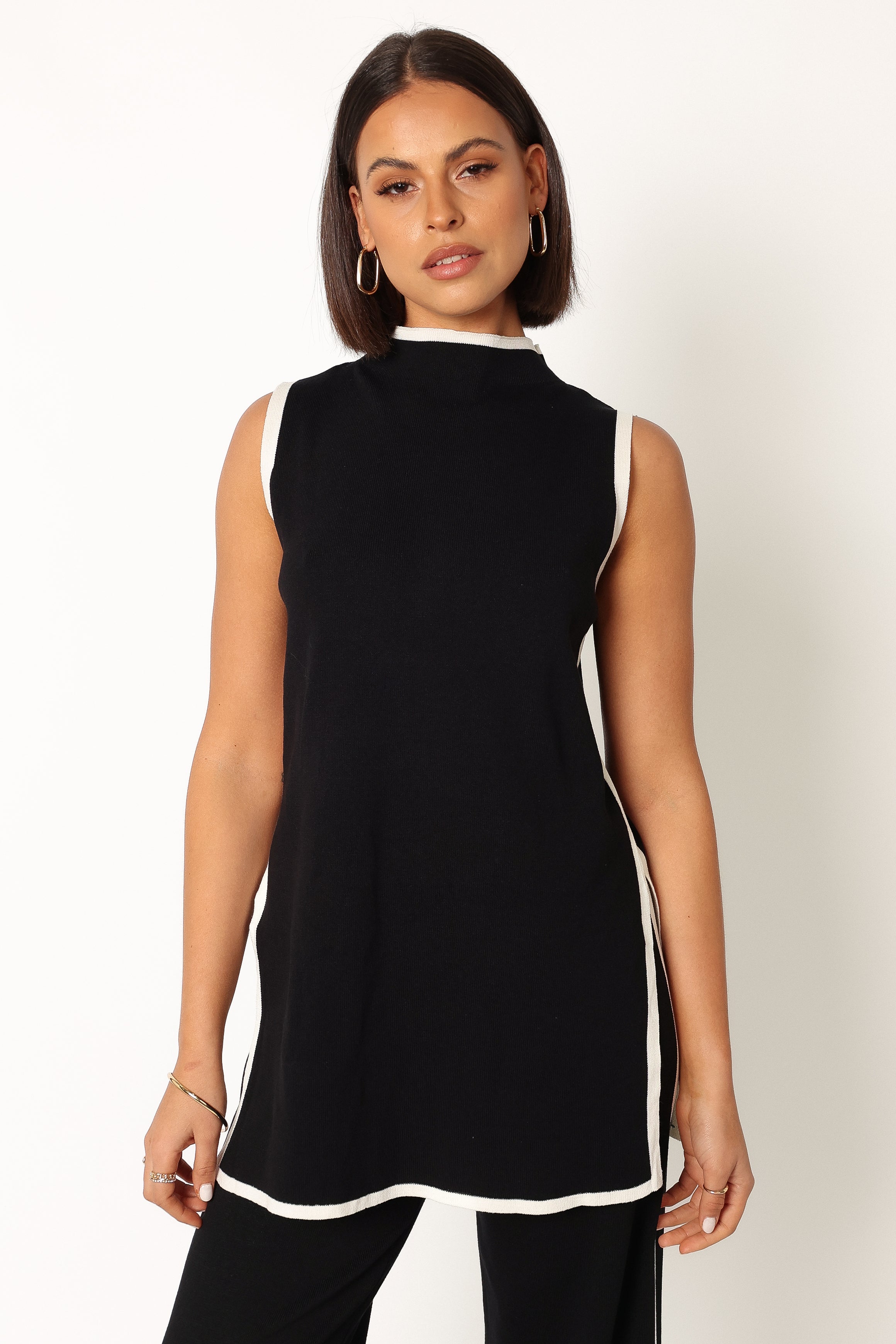 TOPS @Collins Knit Top - Black