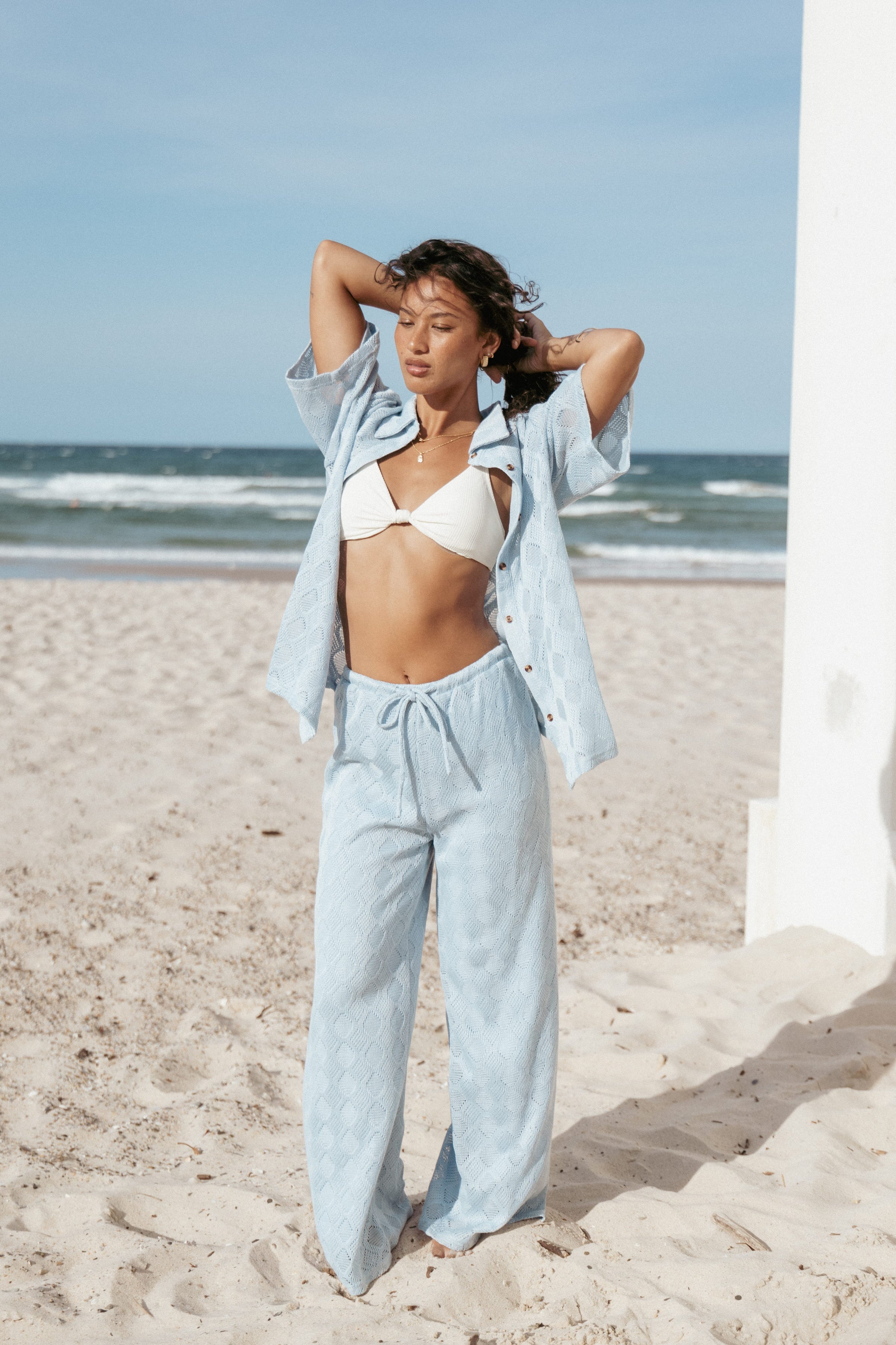TOPS Cora Knit Shirt - Blue