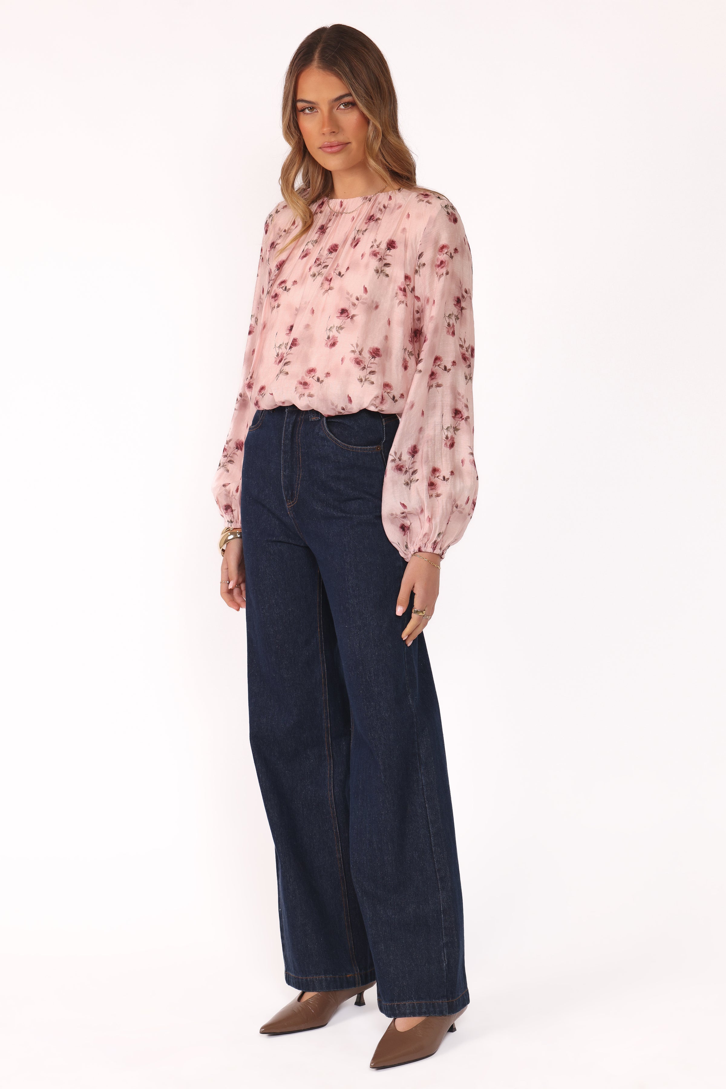 TOPS Dallas Long Sleeve Top - Pink Rose