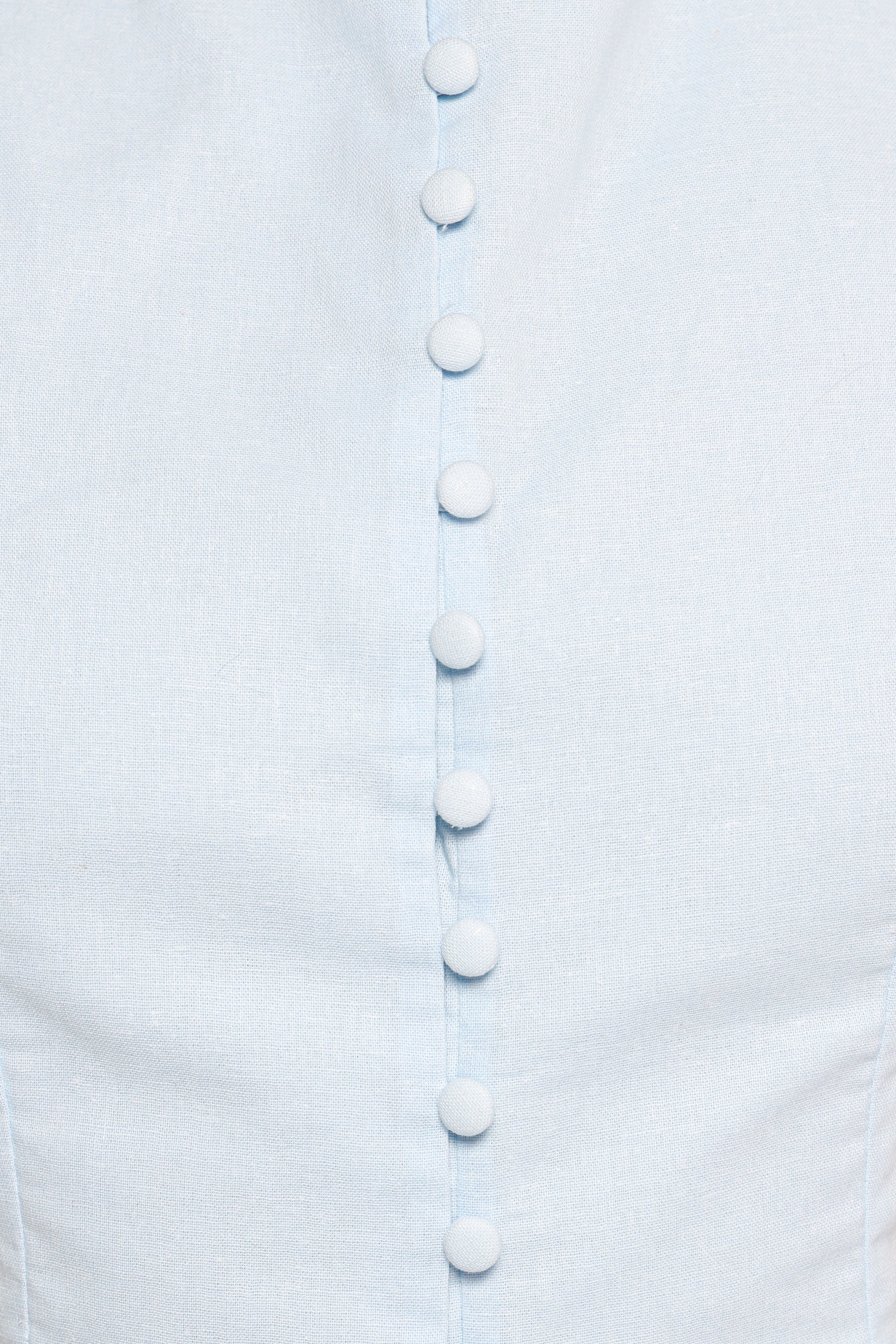 TOPS Daniella Linen Vest - Light Blue