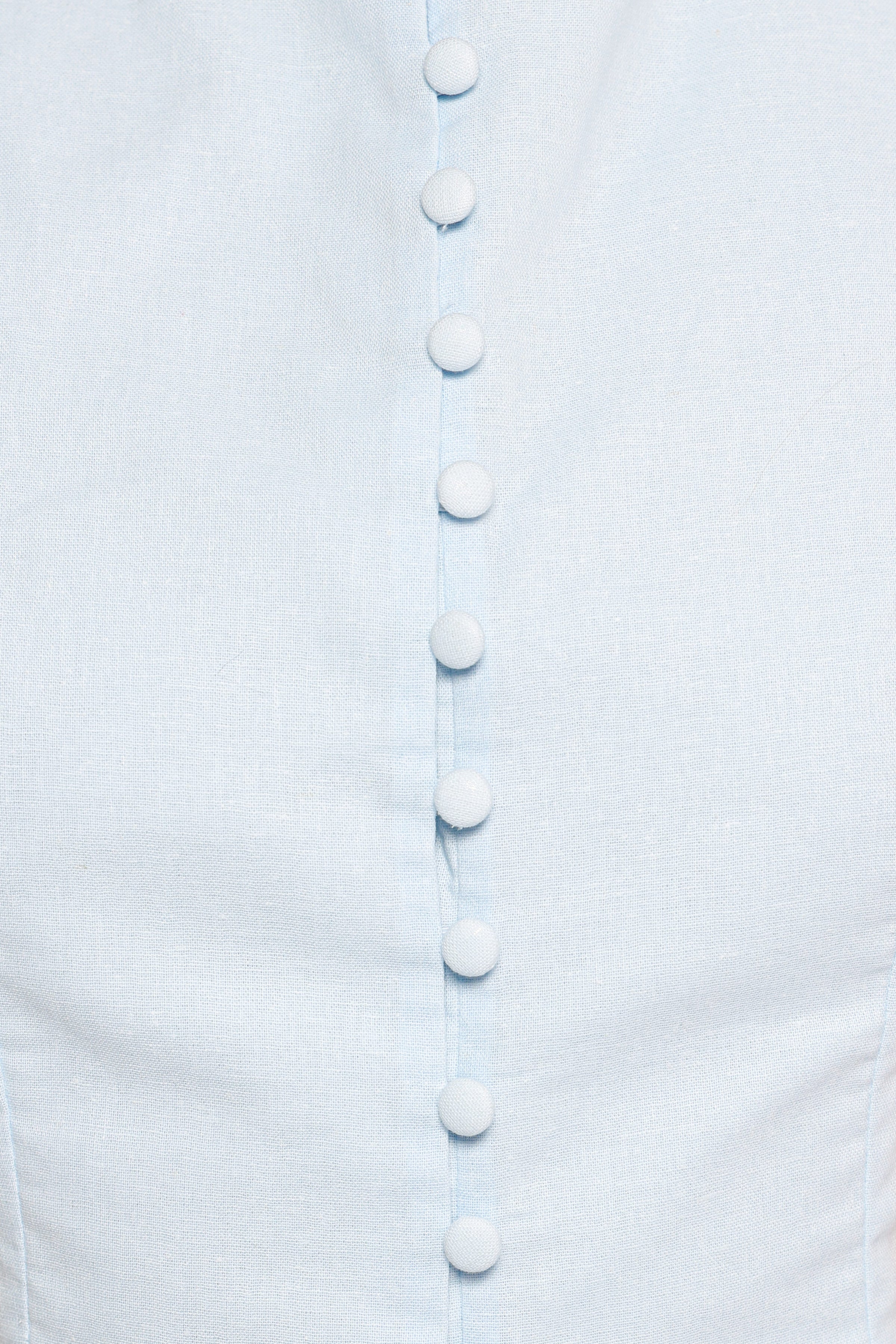 TOPS Daniella Linen Vest - Light Blue