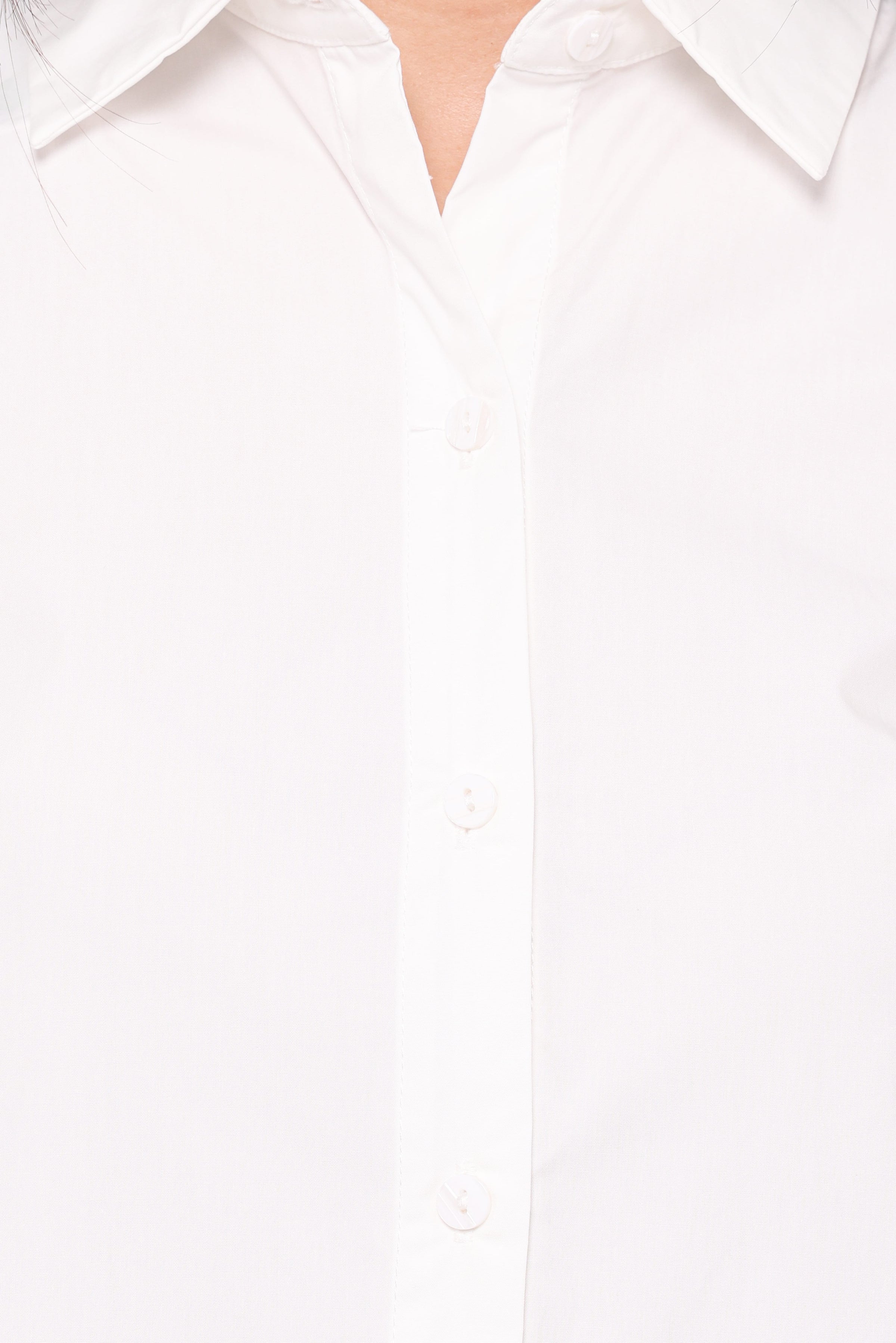 TOPS Deirdre Scallop Button Up Shirt - White