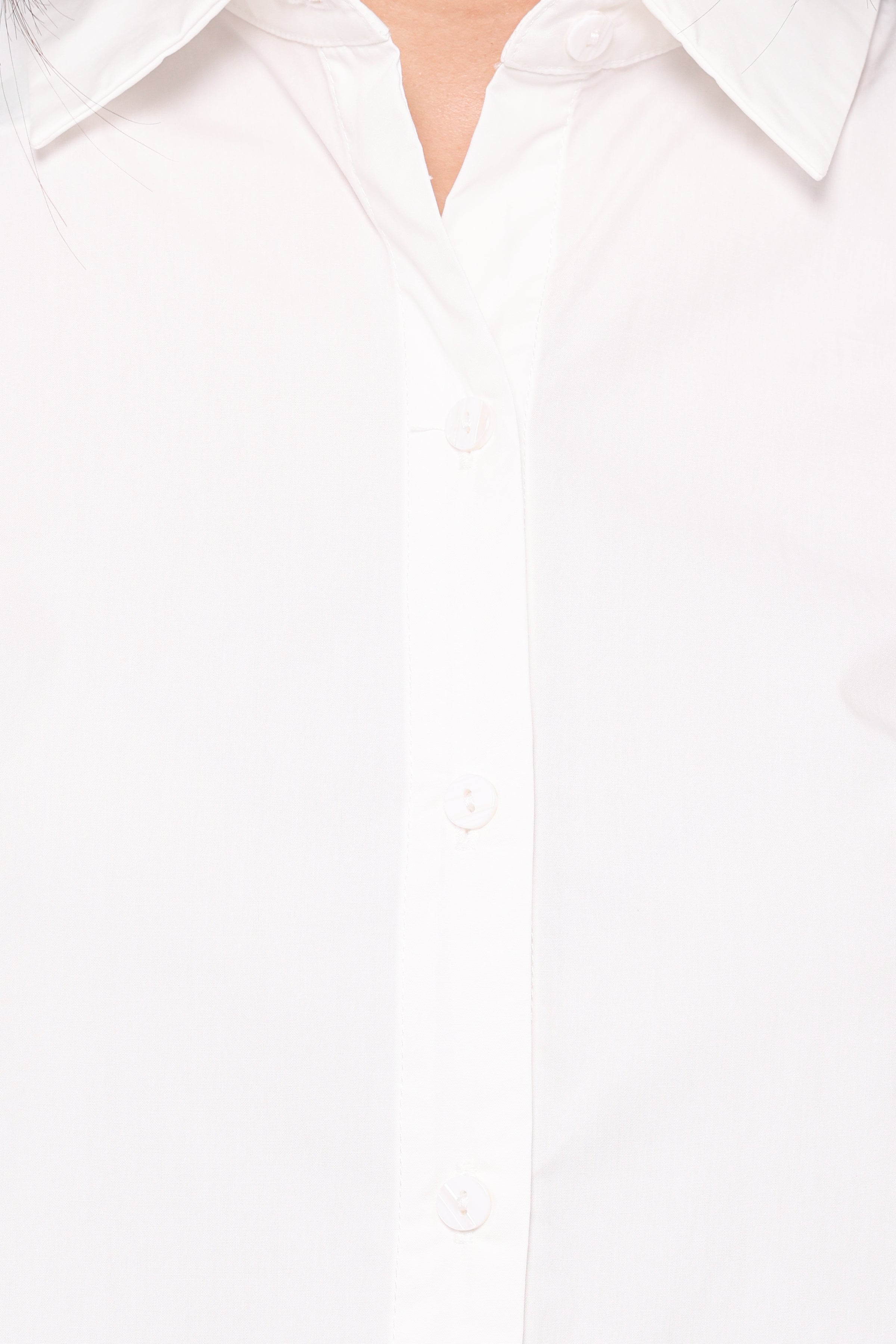 TOPS Deirdre Scallop Button Up Shirt - White