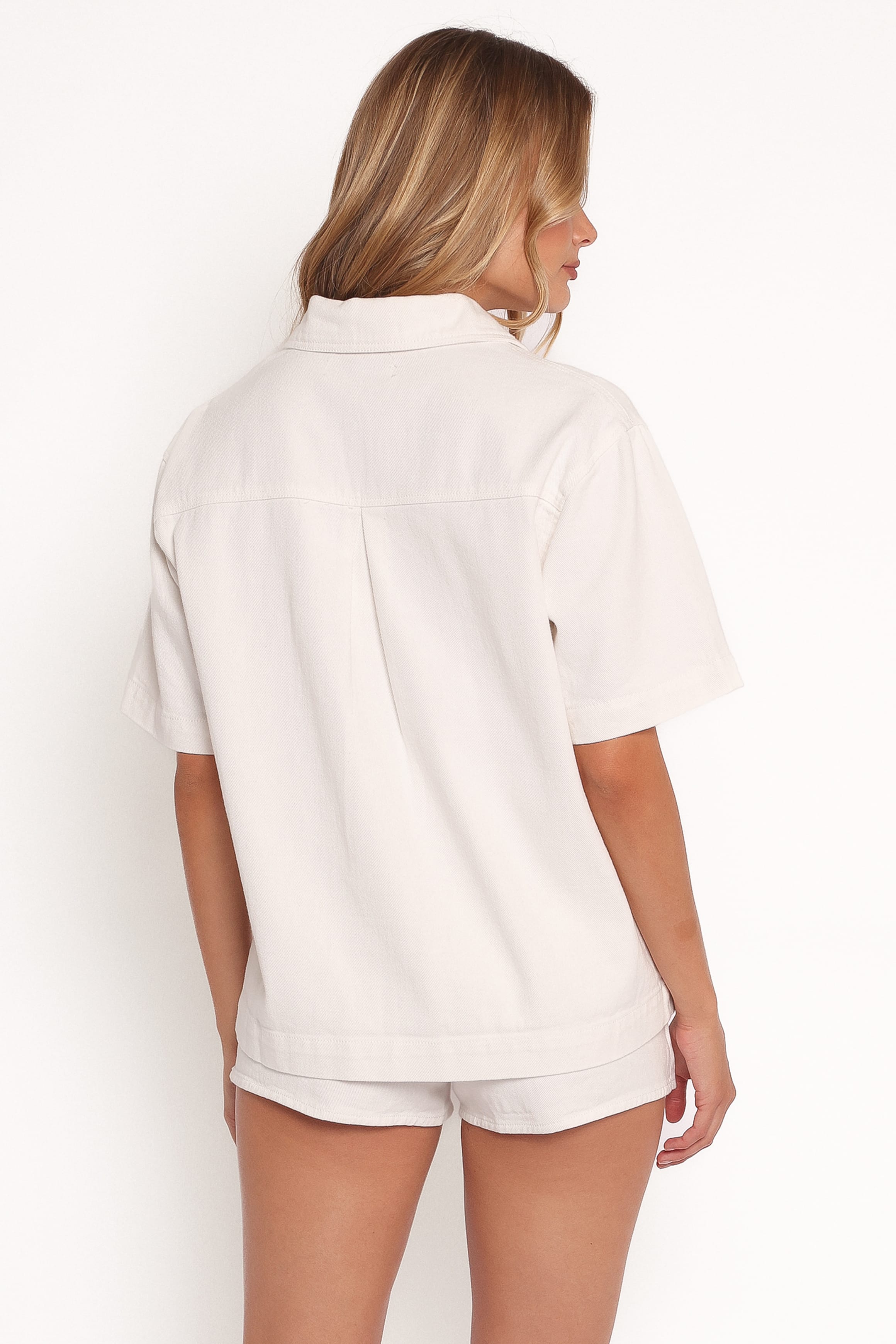 TOPS Della Denim Shirt - Off White