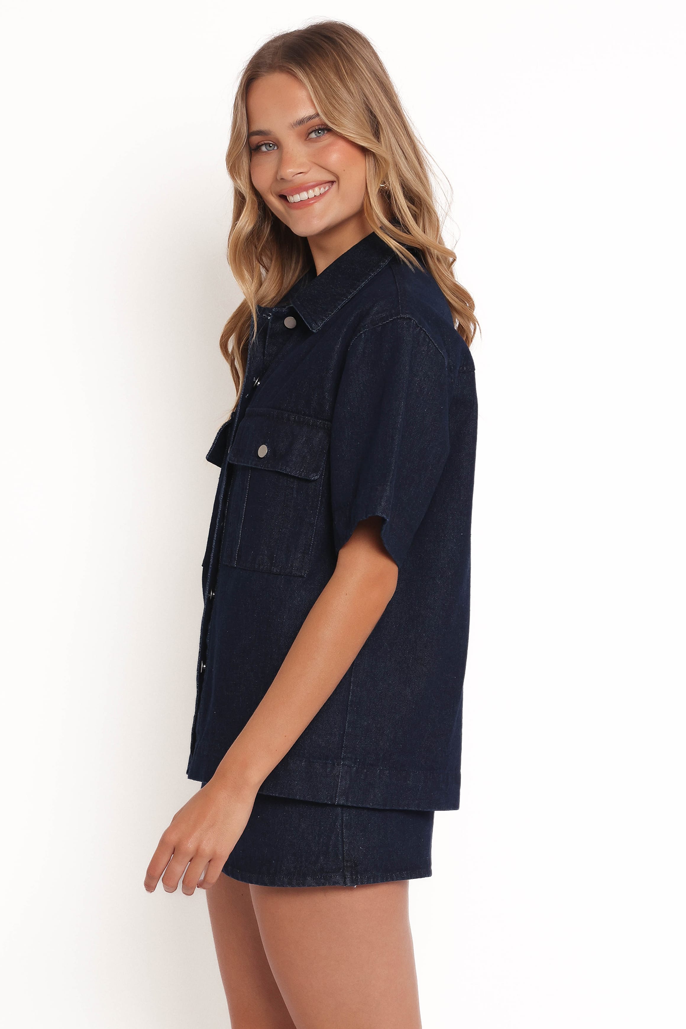 TOPS Della Denim Shirt - Raw Denim