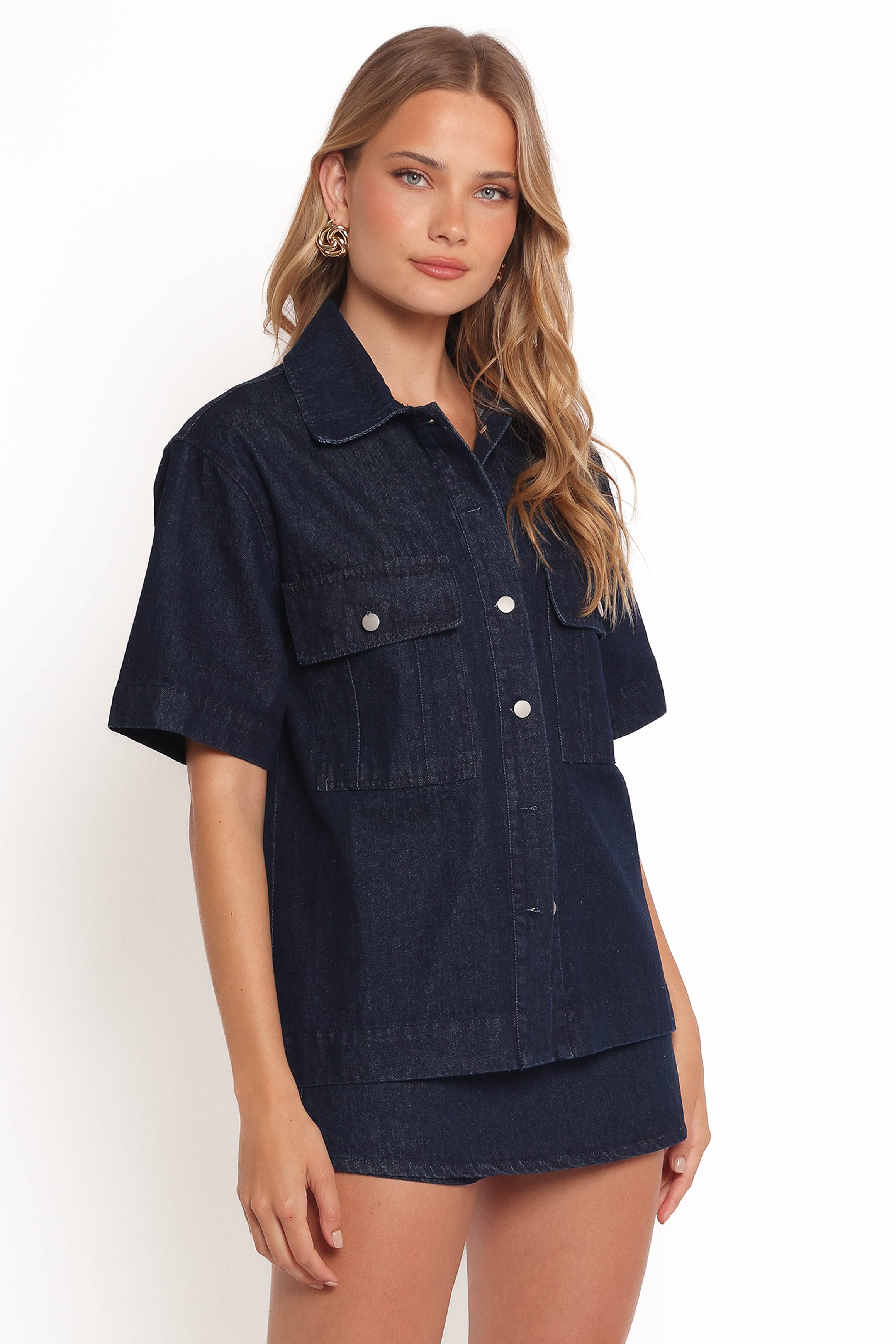 TOPS Della Denim Shirt - Raw Denim