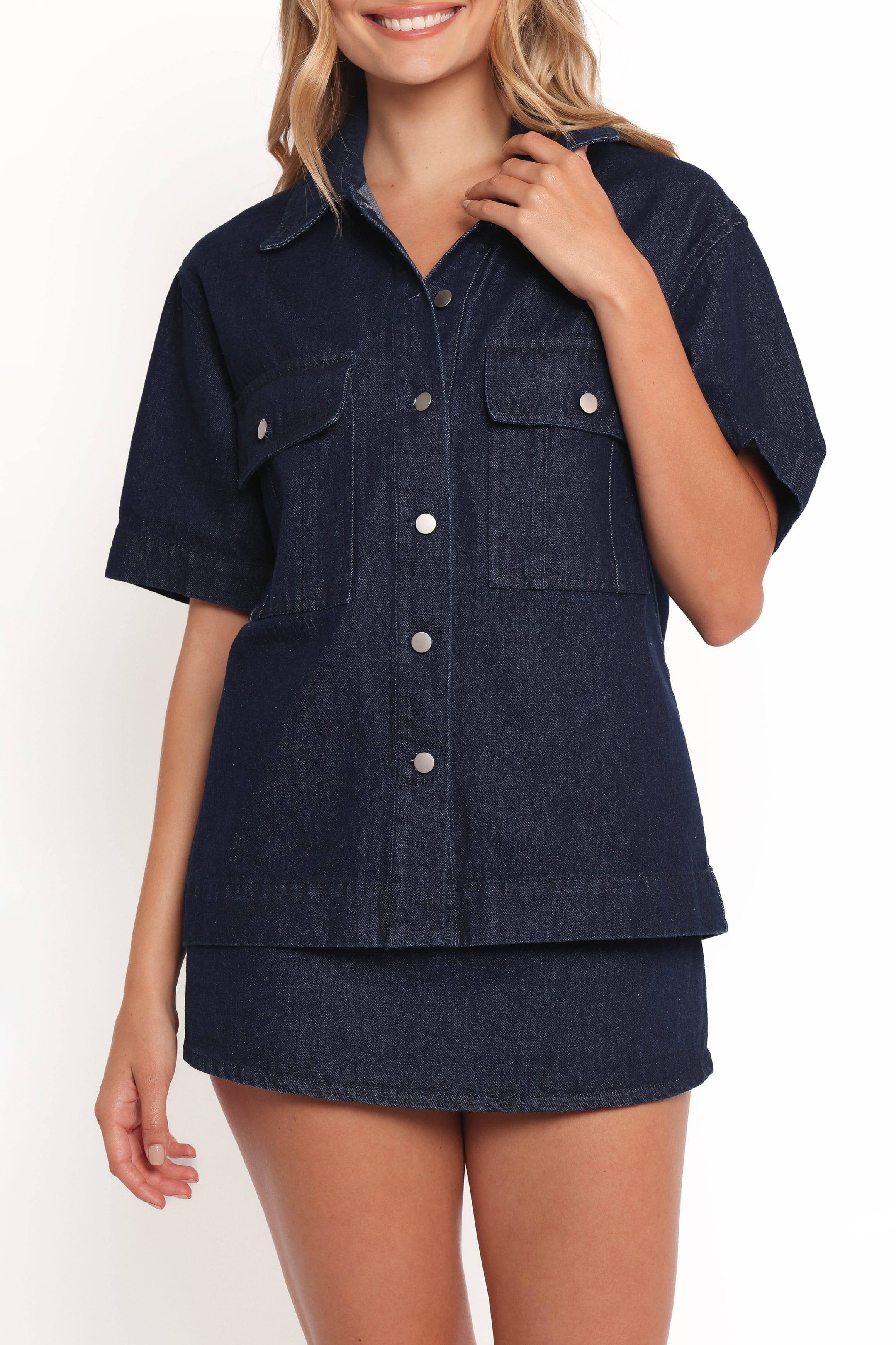 TOPS Della Denim Shirt - Raw Denim