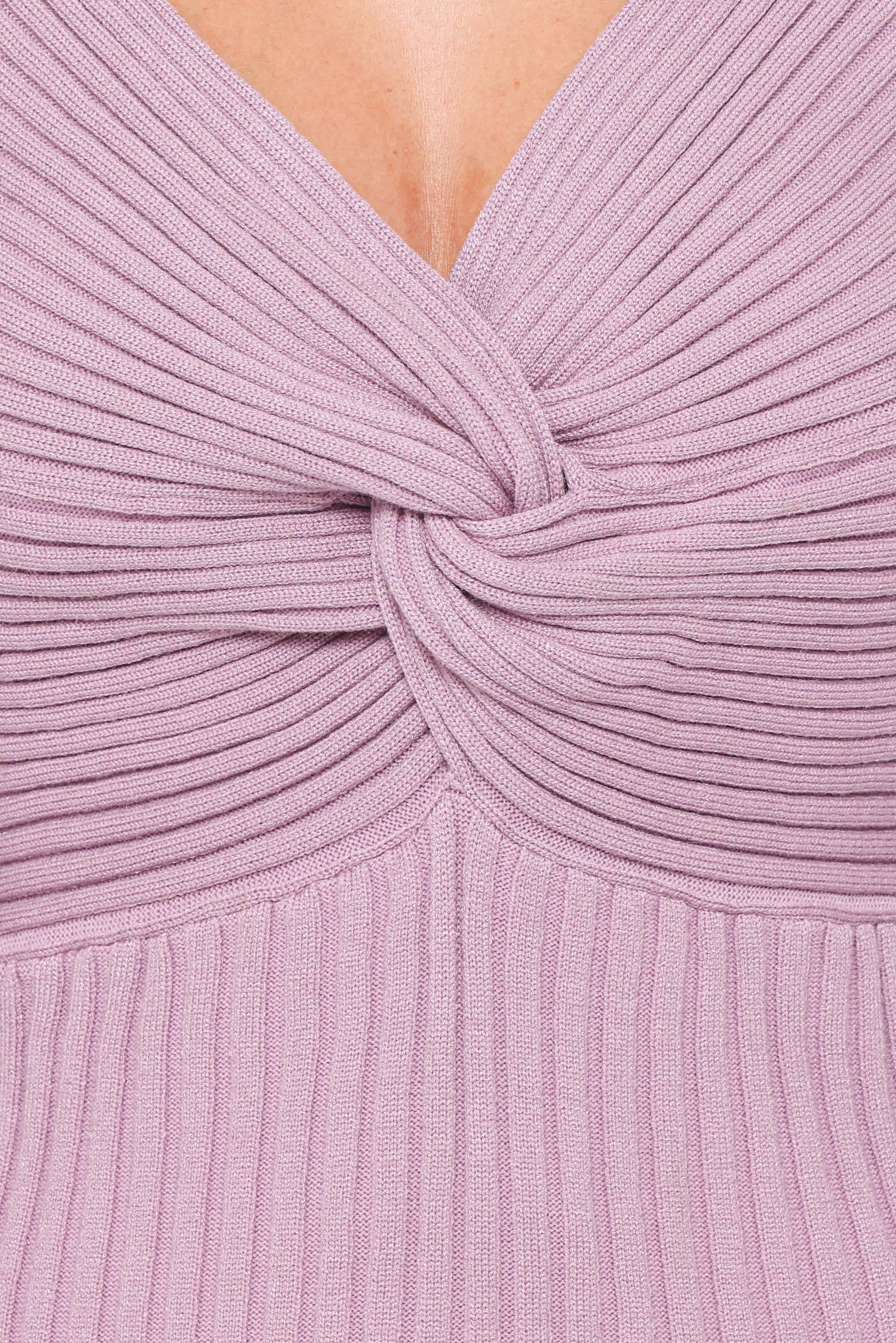 TOPS Demi Twist Detail Knit Top - Lavender