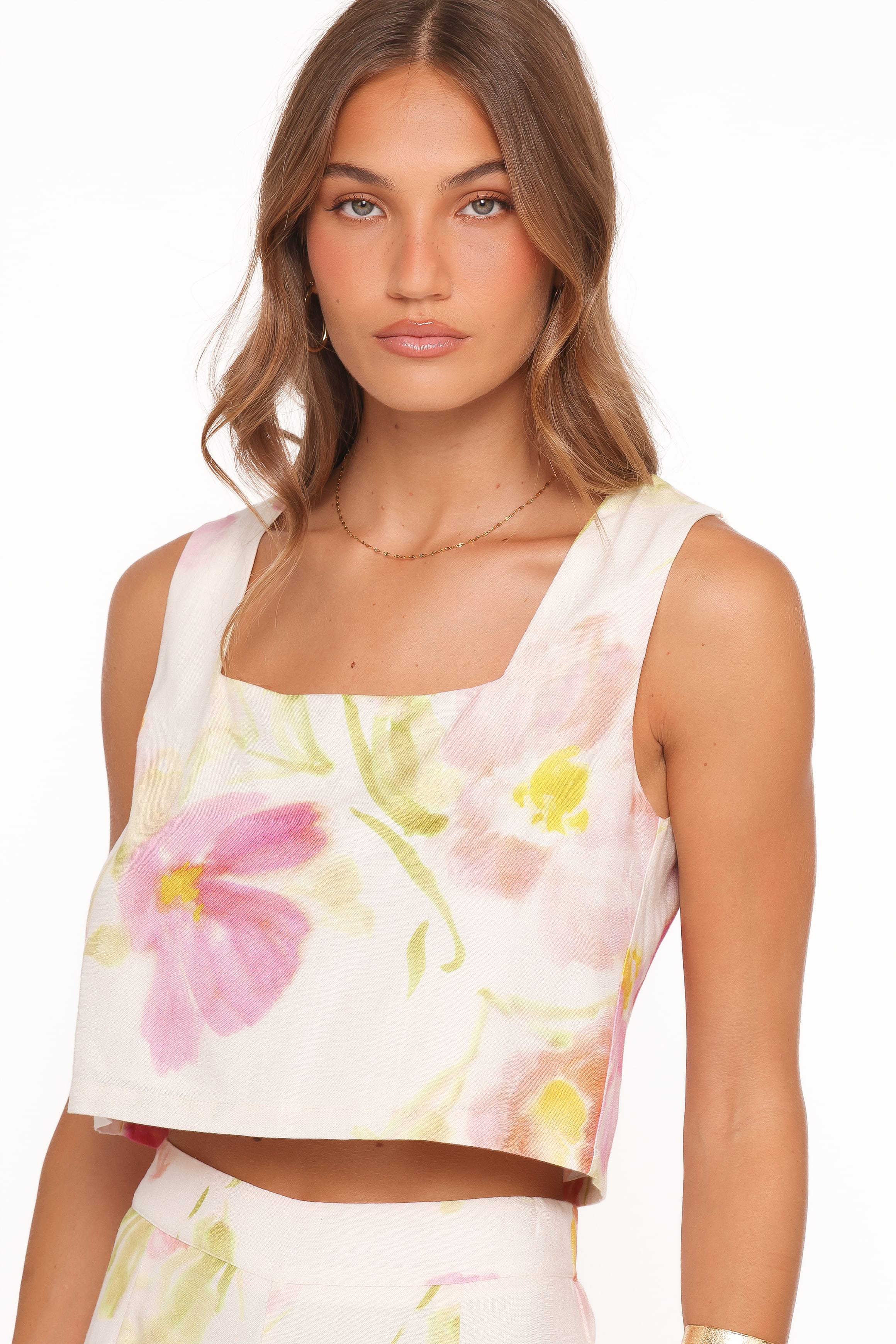 TOPS Devlin Top - Pink Garden Floral