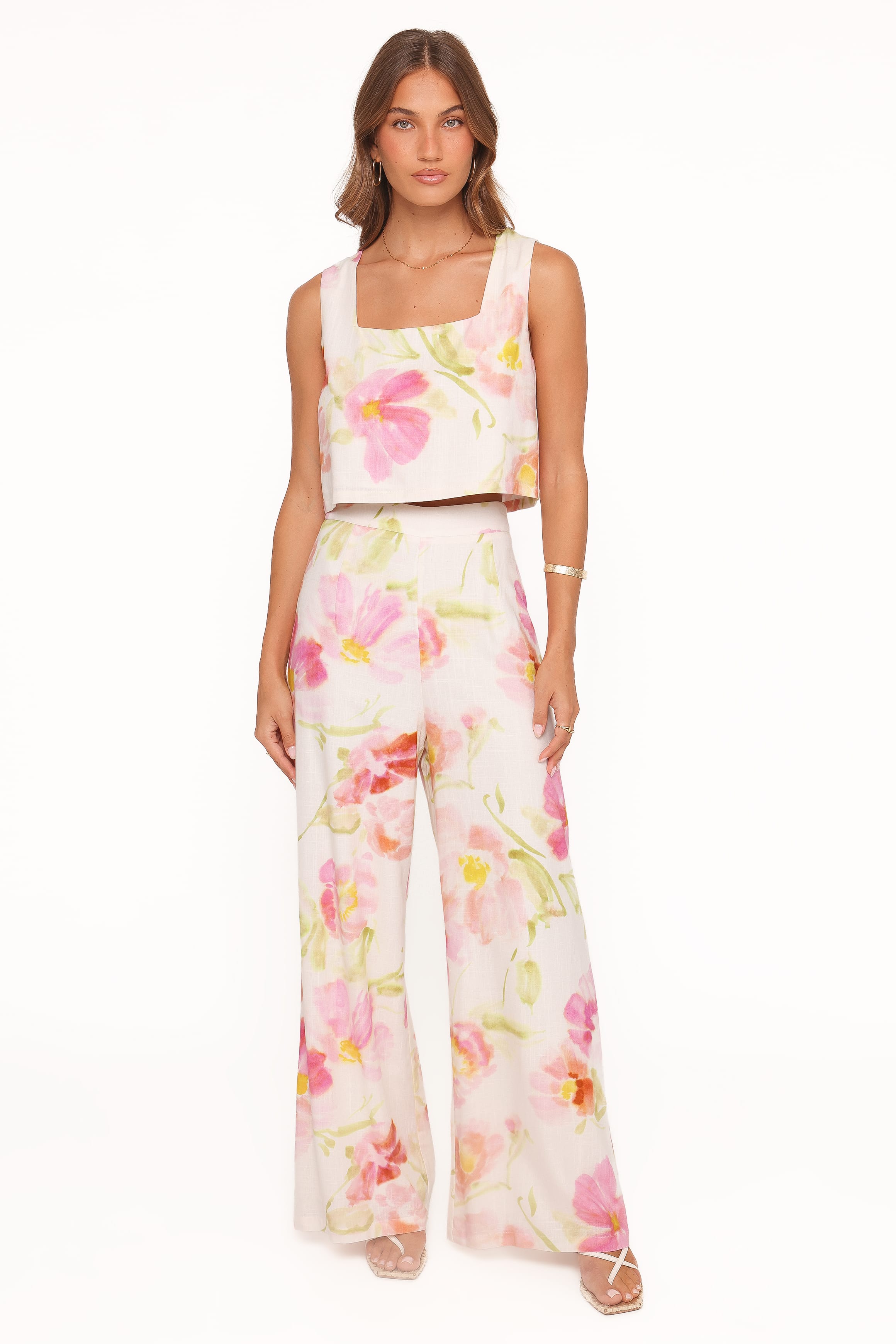 TOPS Devlin Top - Pink Garden Floral