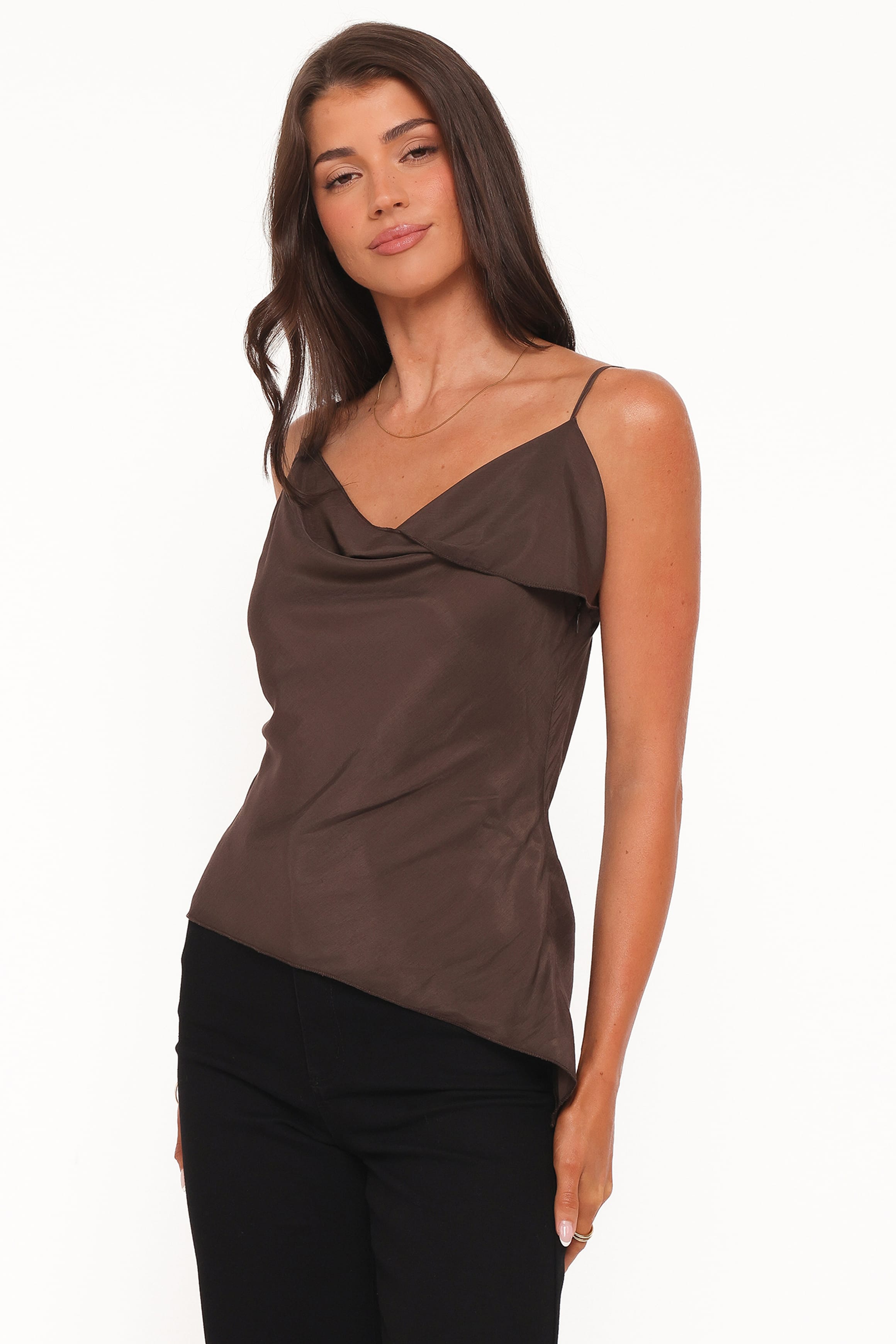 TOPS Devon Top - Chocolate Brown