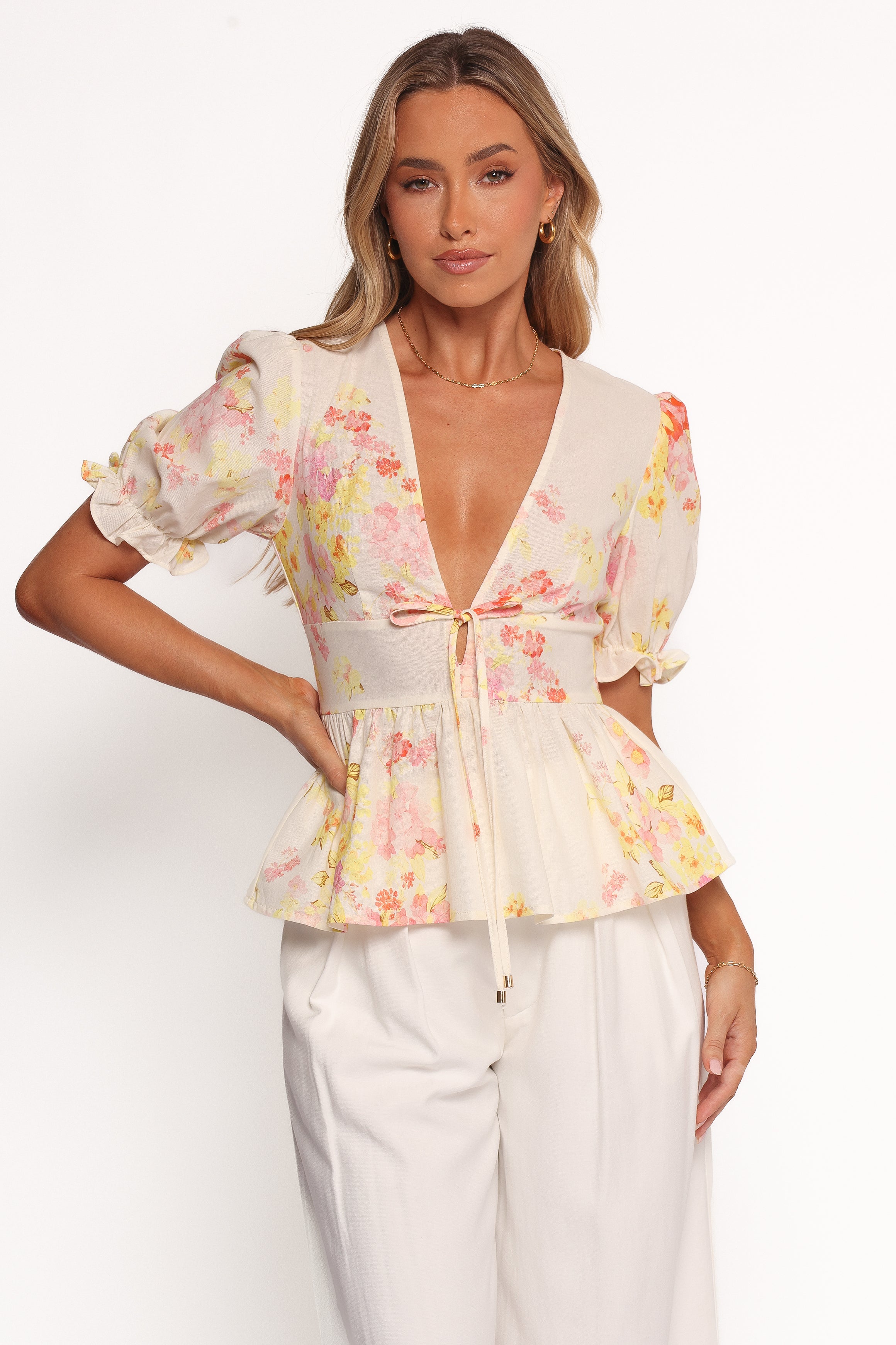 TOPS Duchess Top - Pink Floral