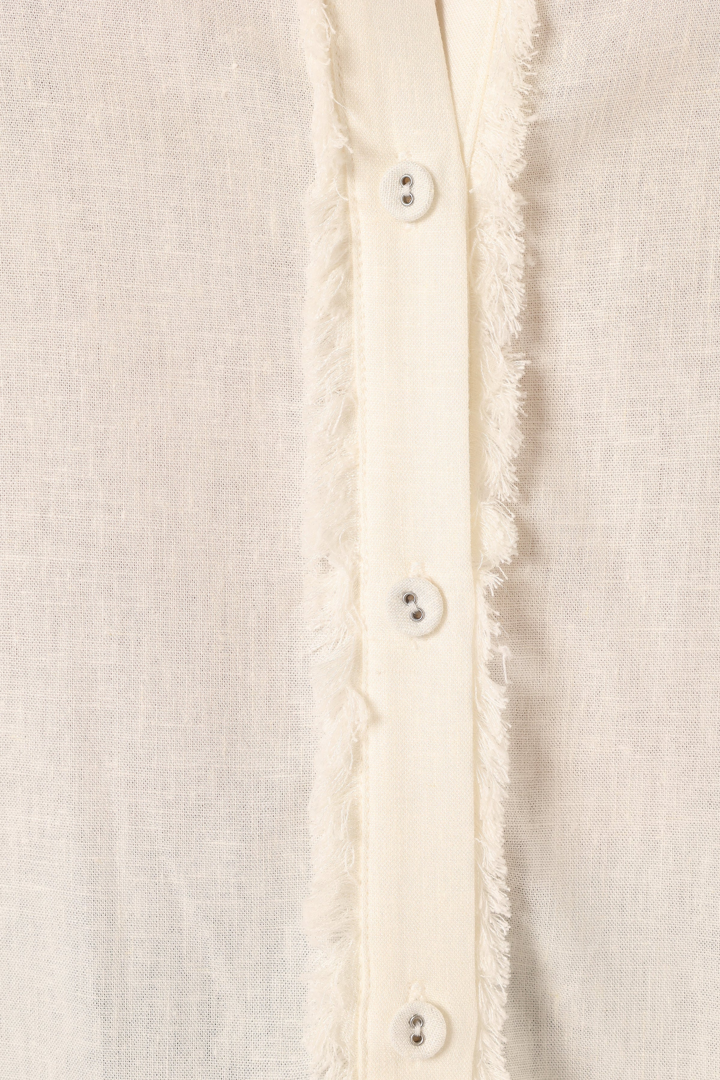 TOPS @Dylan Long Sleeve Button Up Top - White