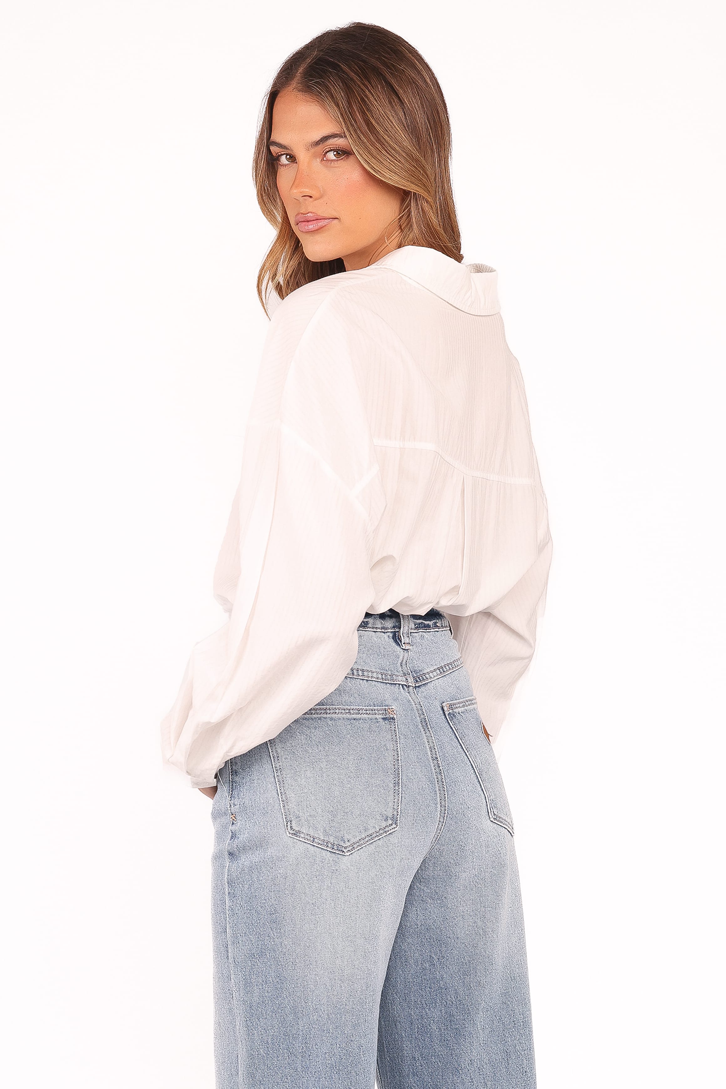 TOPS Edwards Shirt - White Stripe