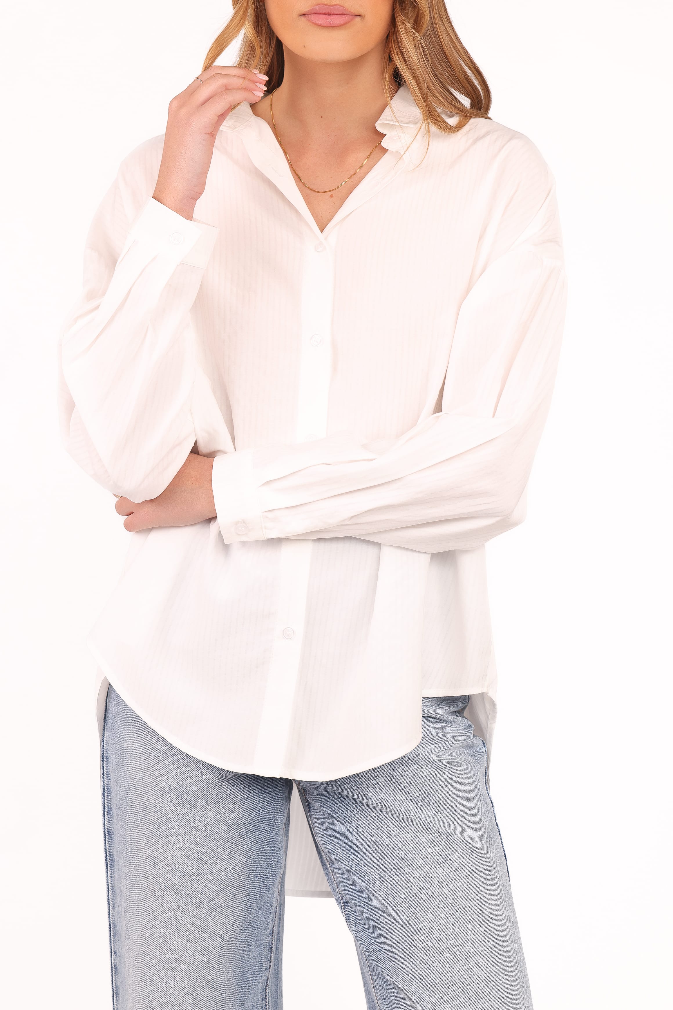 TOPS Edwards Shirt - White Stripe