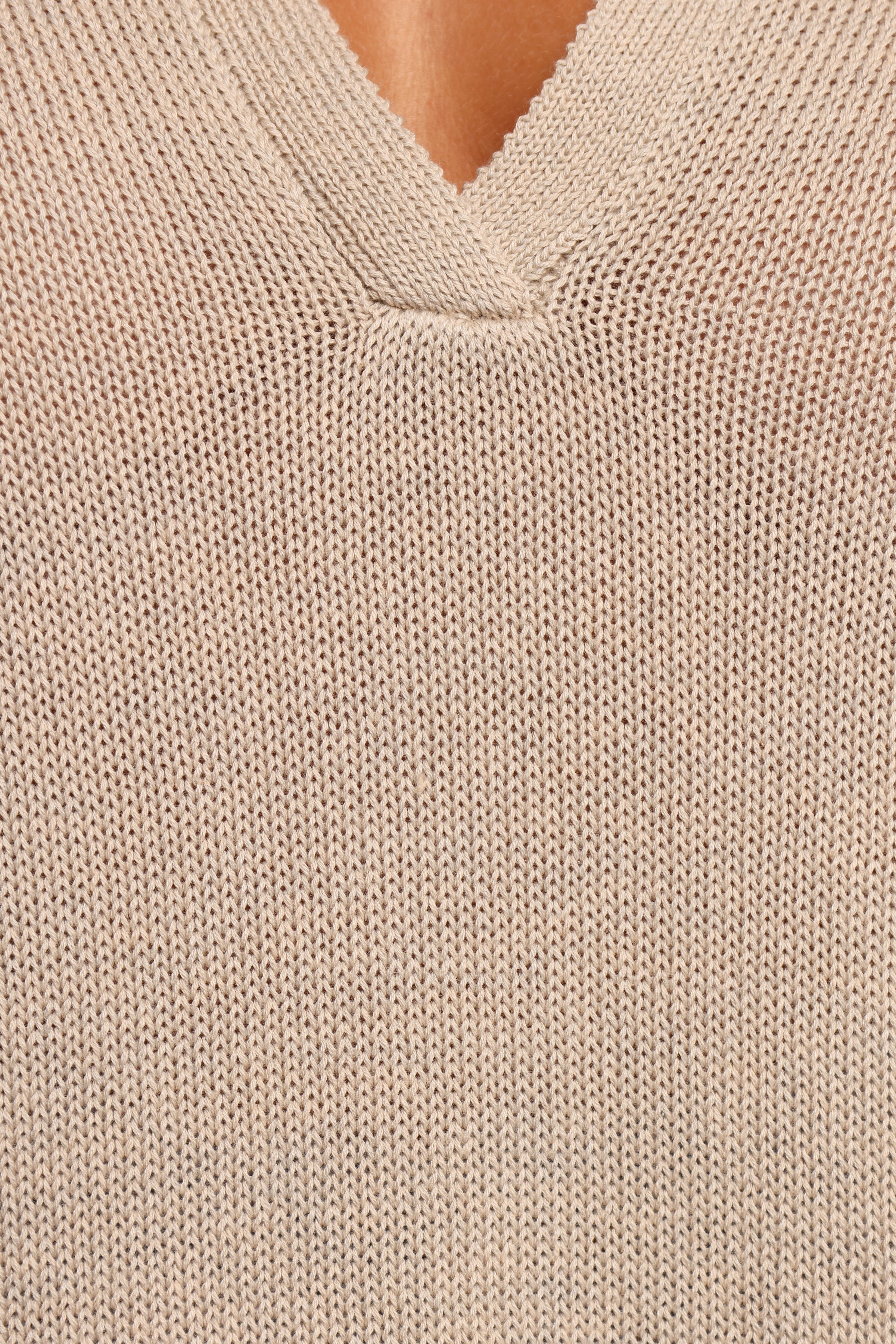TOPS Eldora Knitted Top - Oatmeal