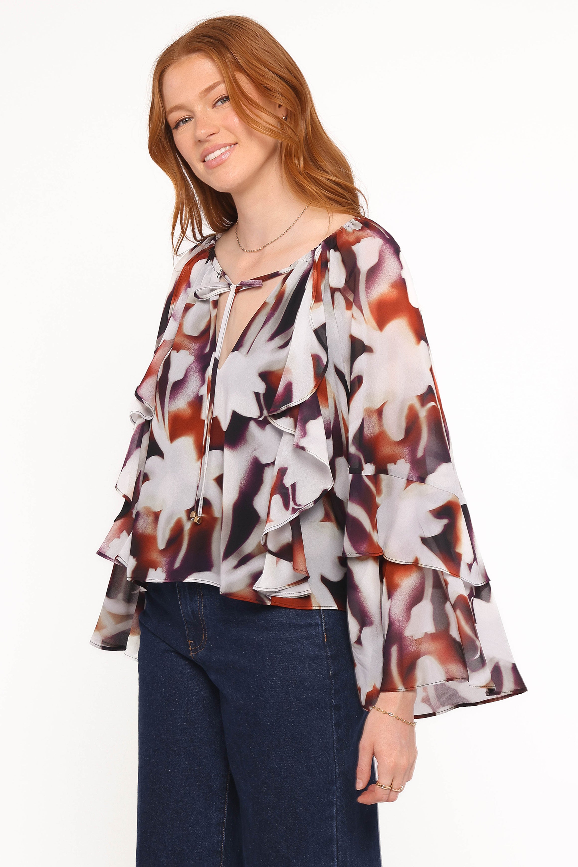 TOPS Elinor Top - Blurred Floral