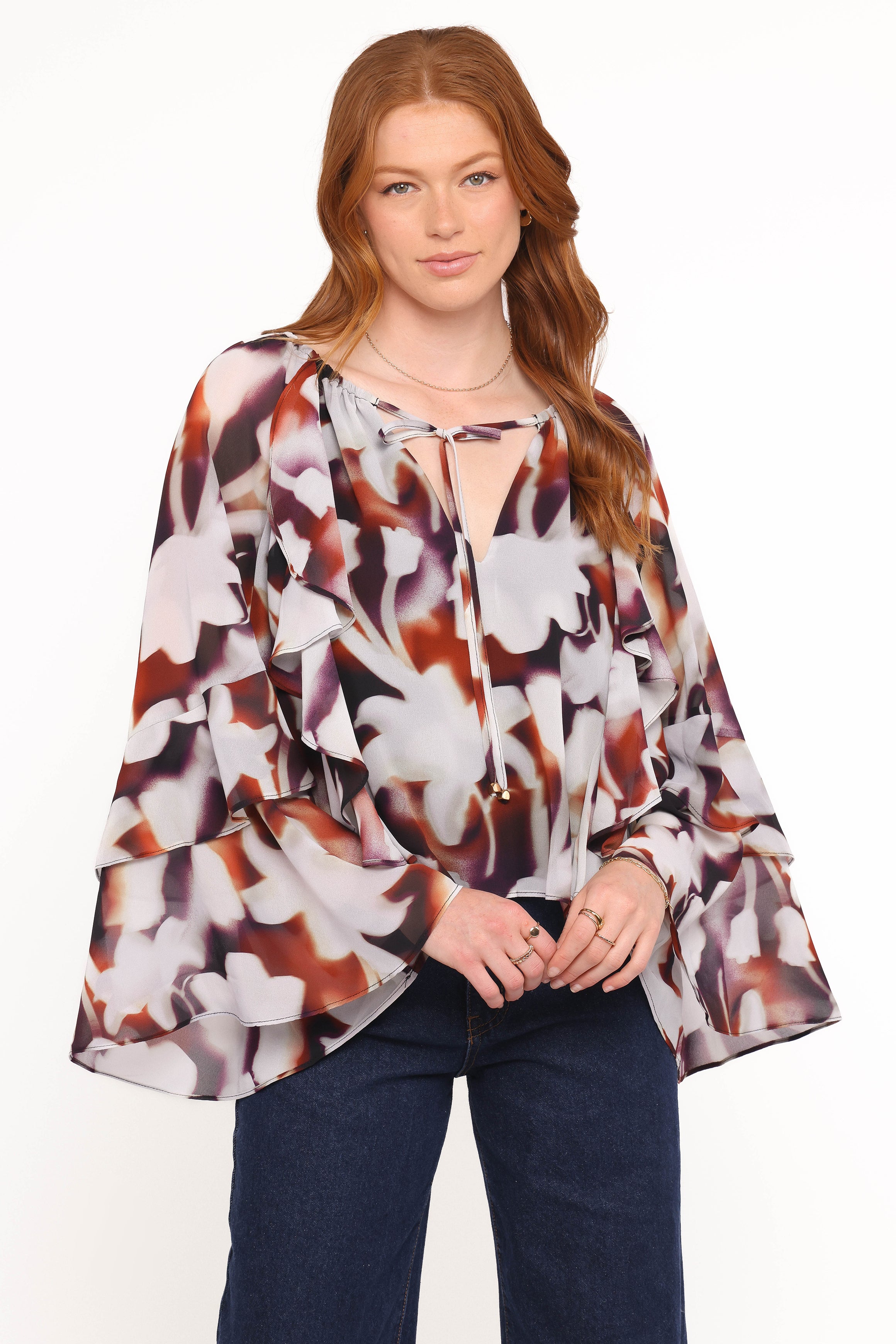 TOPS Elinor Top - Blurred Floral