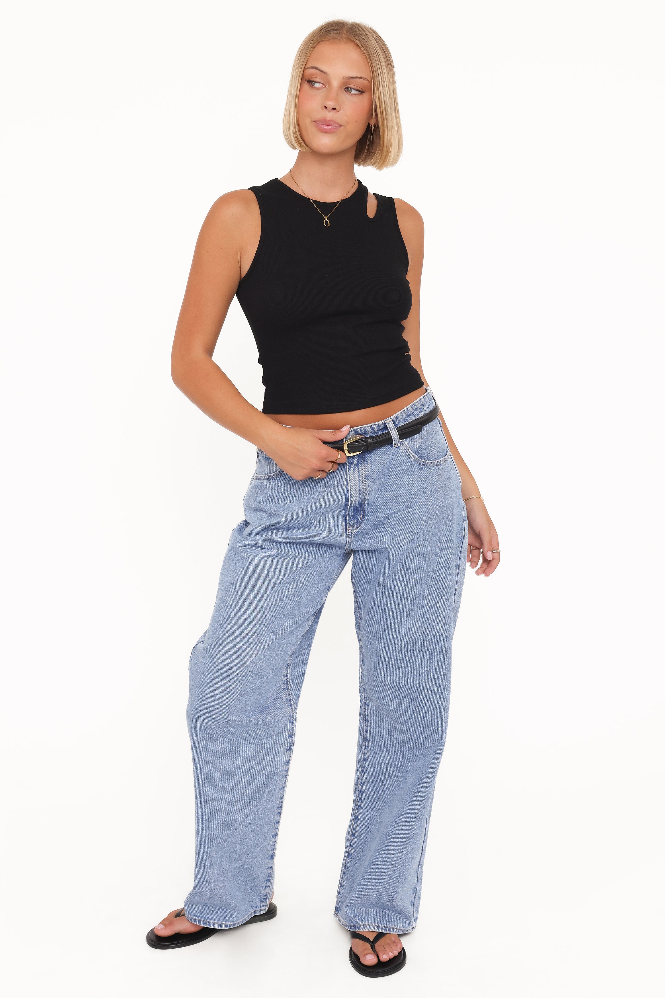 TOPS Elira Cut Out Tank - Black