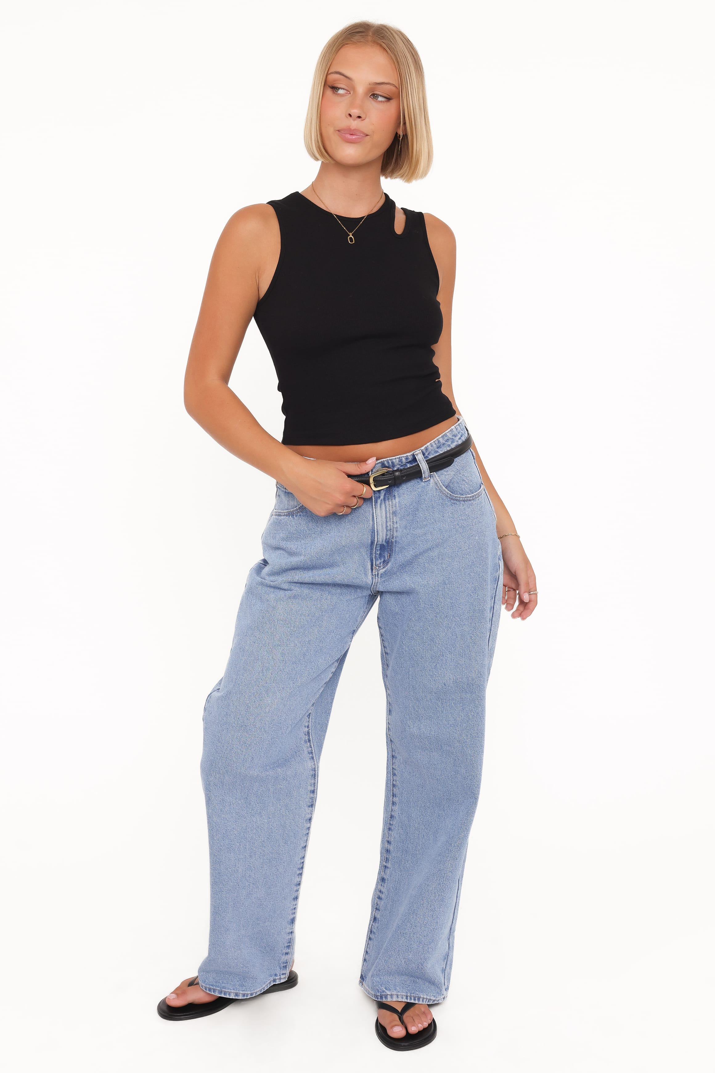 TOPS Elira Cut Out Tank - Black