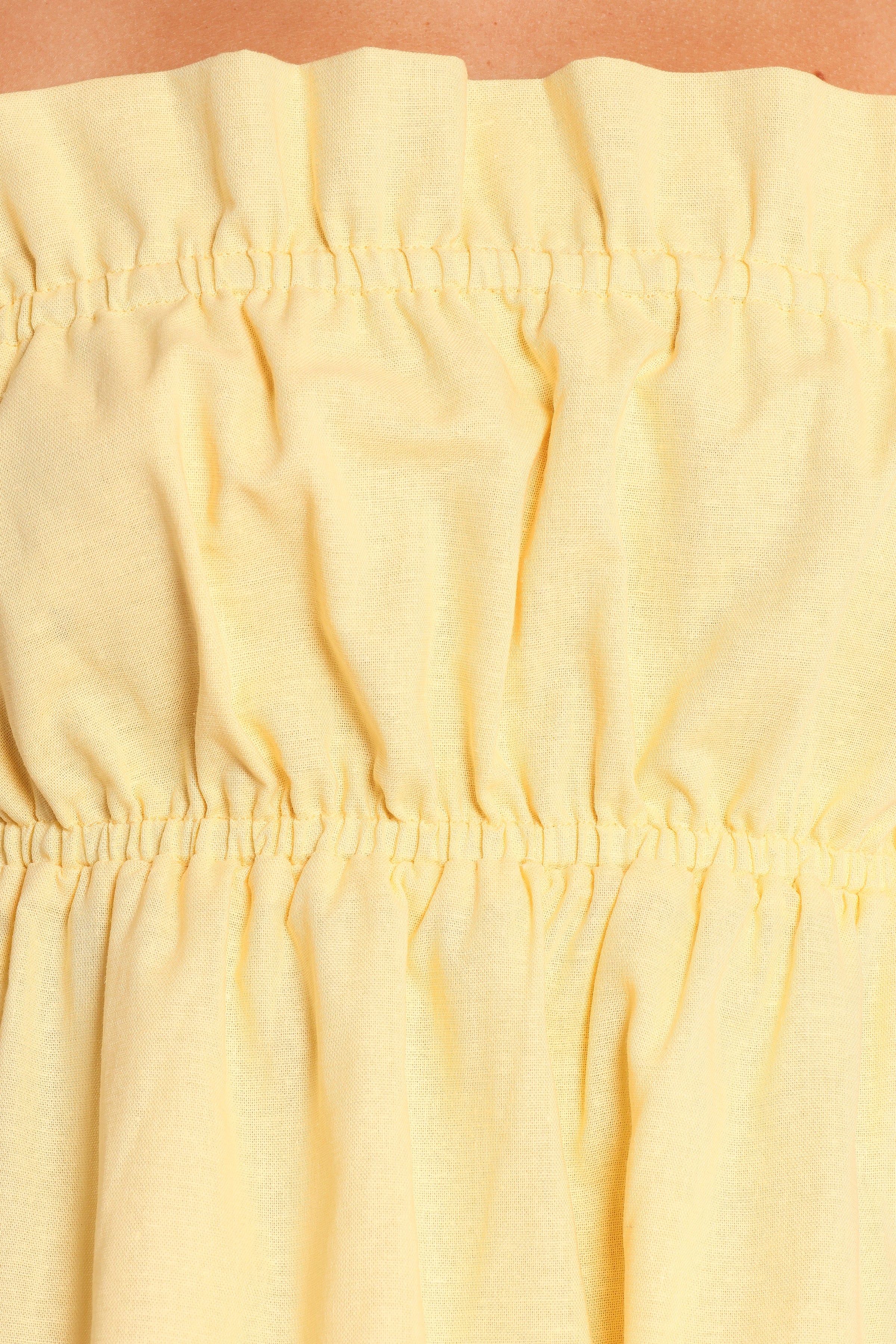 TOPS Ember Strapless Tunic Top - Butter Yellow