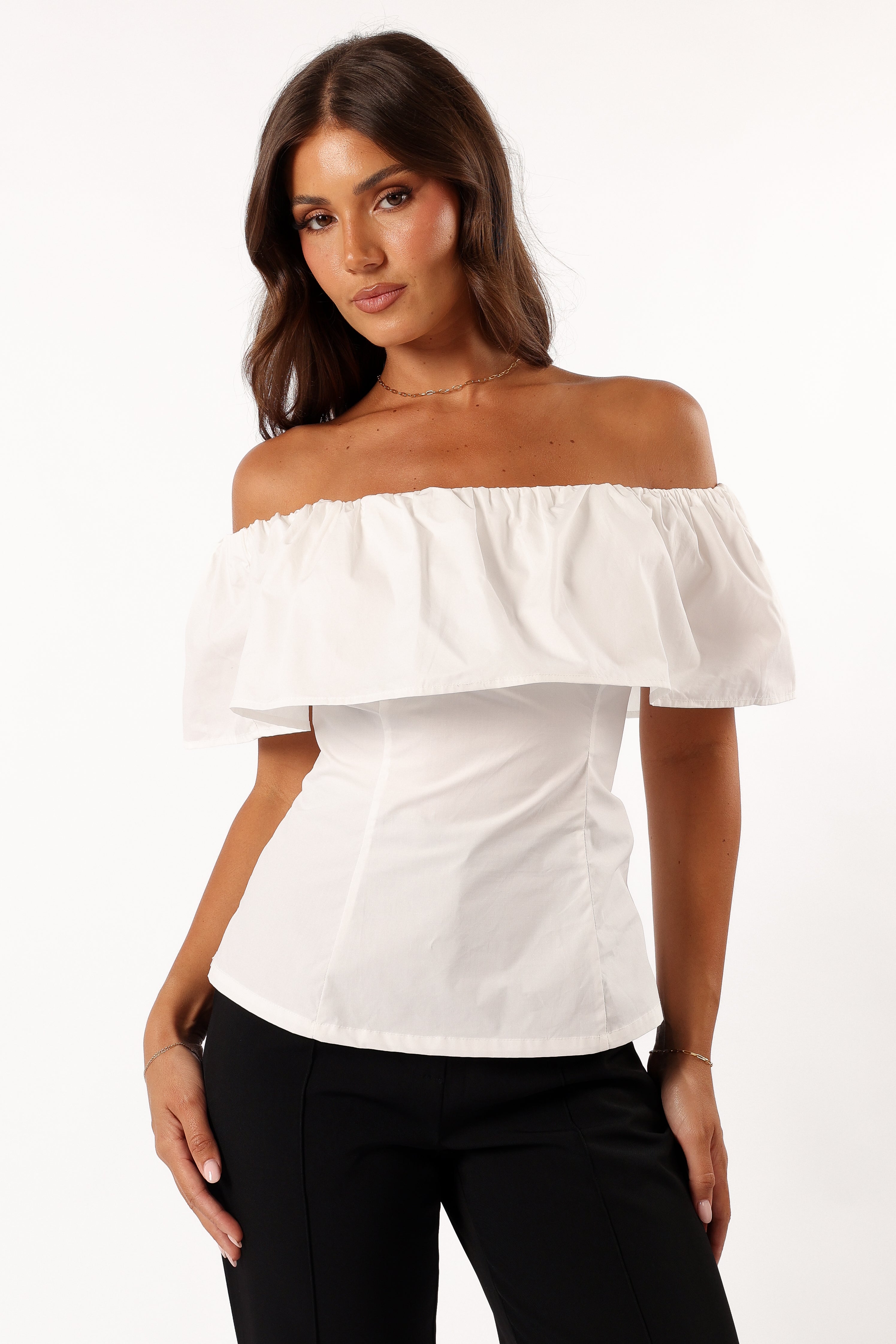 TOPS Emery Off The Shoulder Top - White